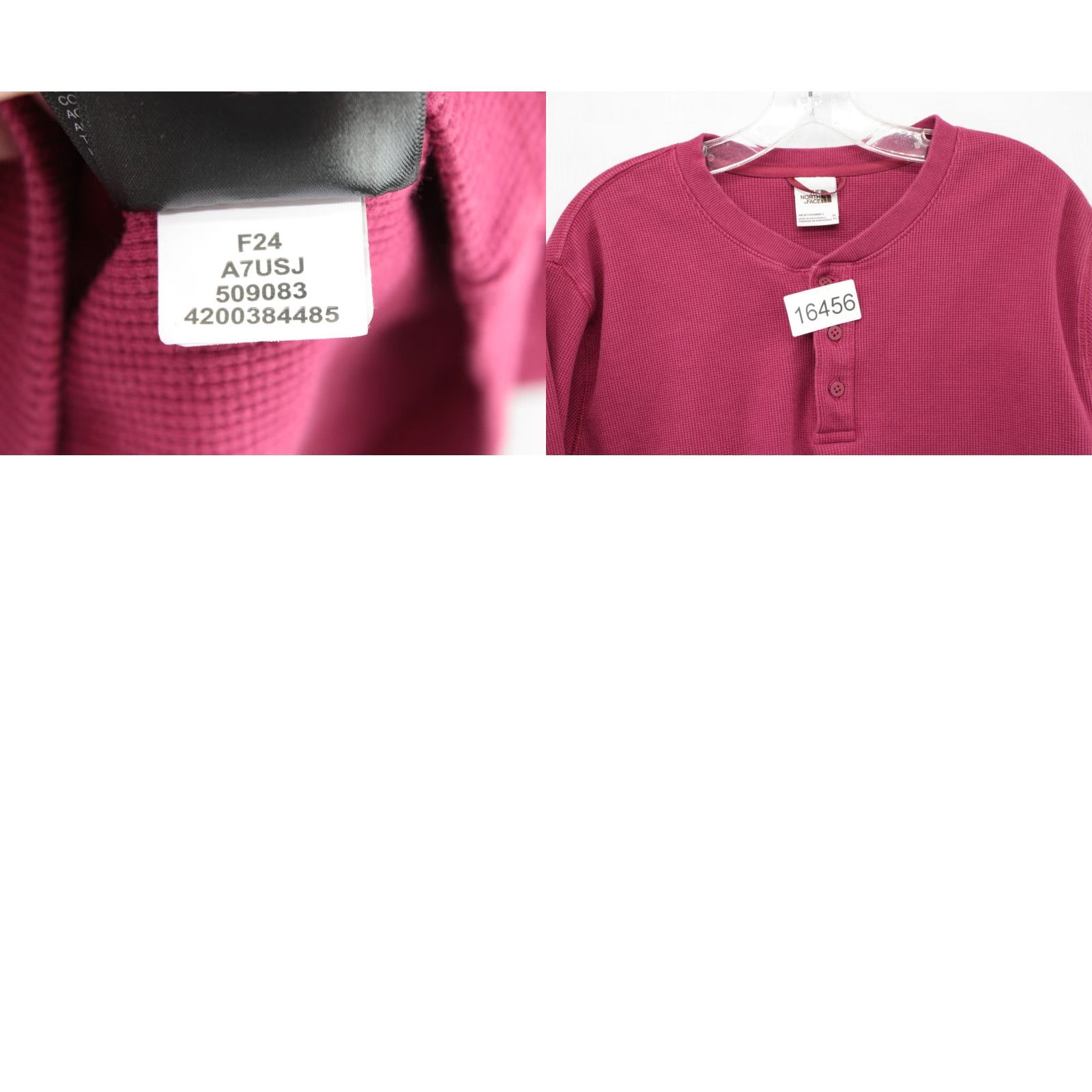 The North Face The North Face Henley Thermal Shirt Men XL Red Long Sleeve Waffle Knit Knit Cotton Blend Thermal Shirt, Regular Fit, Pre-Owned-Excellent Condition Size US XL / EU 56 / 4 - 8 Thumbnail