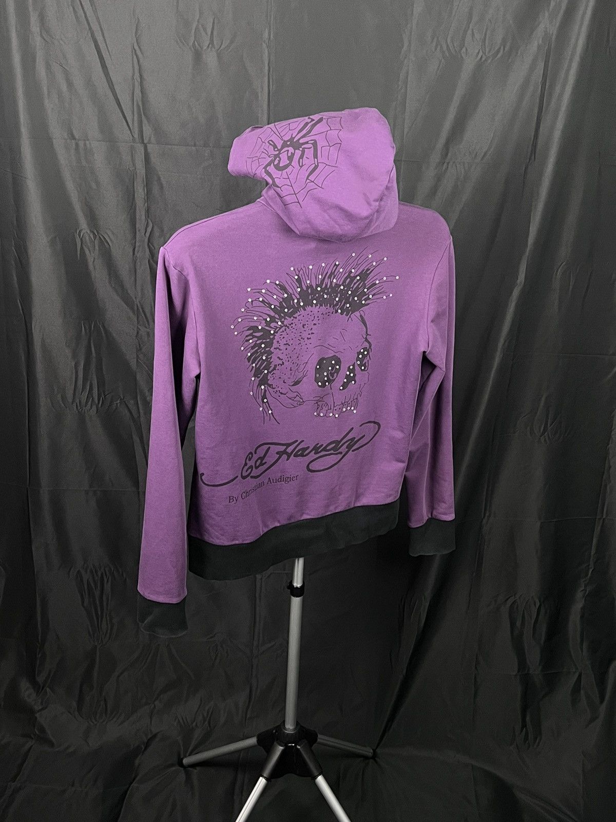 Christian Audigier 🔴 Vintage Ed Hardy hoodie punks not dead sweatshirt Audigier Size L / US 10 / IT 46 - 3 Thumbnail
