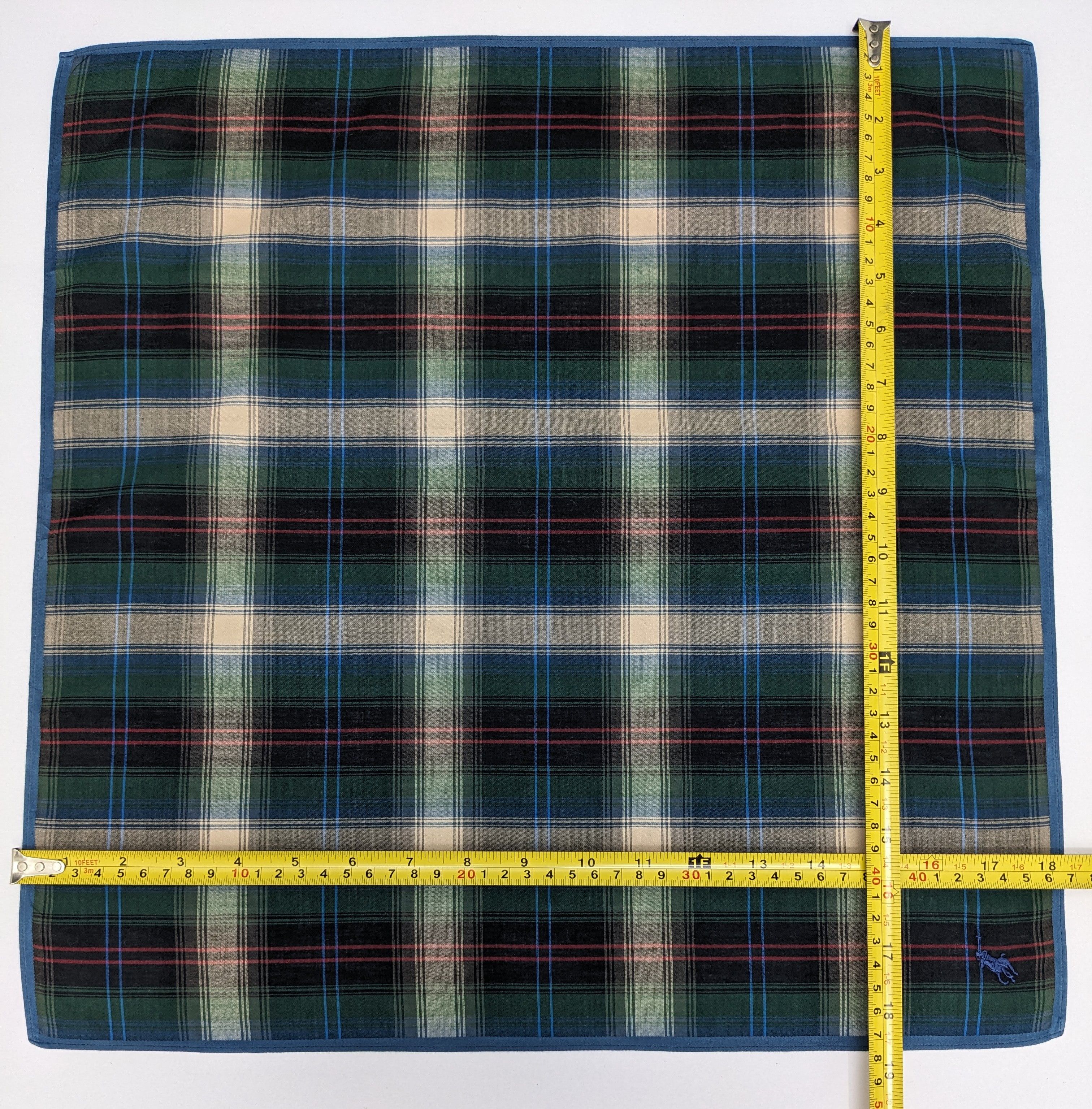 Polo Ralph Lauren Vintage Polo Ralph Lauren Green Tartan Plaid Handkerchief Size ONE SIZE - 4 Thumbnail