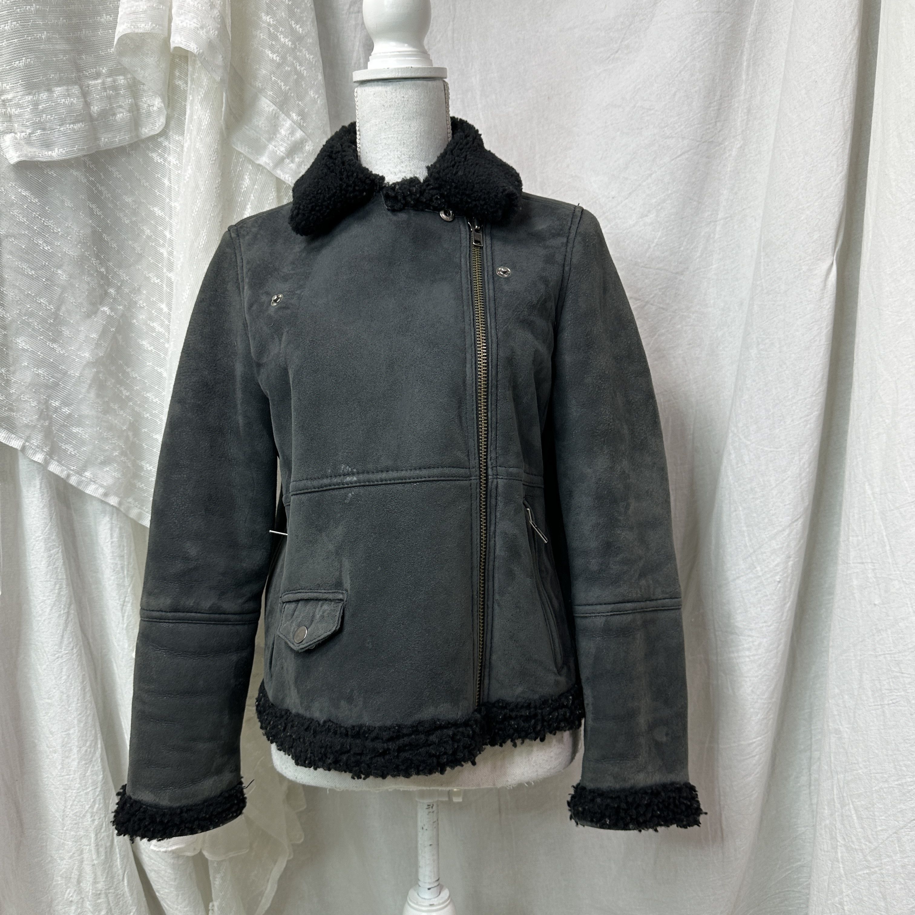 Samsoe Samsoe Vintage Old Money Samsoe Samsoe Real Shearling Jacket 00s Size M / US 6-8 / IT 42-44 - 9 Thumbnail