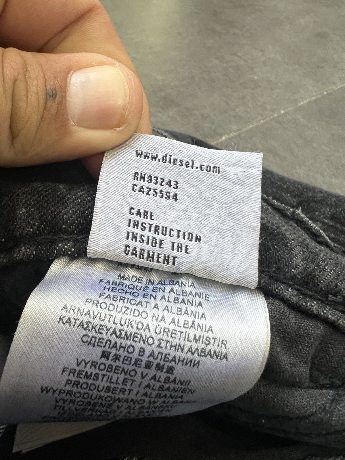 Diesel Baggy cargo DIESEL Y2K jeans in washed grey Size 24" / US 00 / IT 34 - 14 Thumbnail