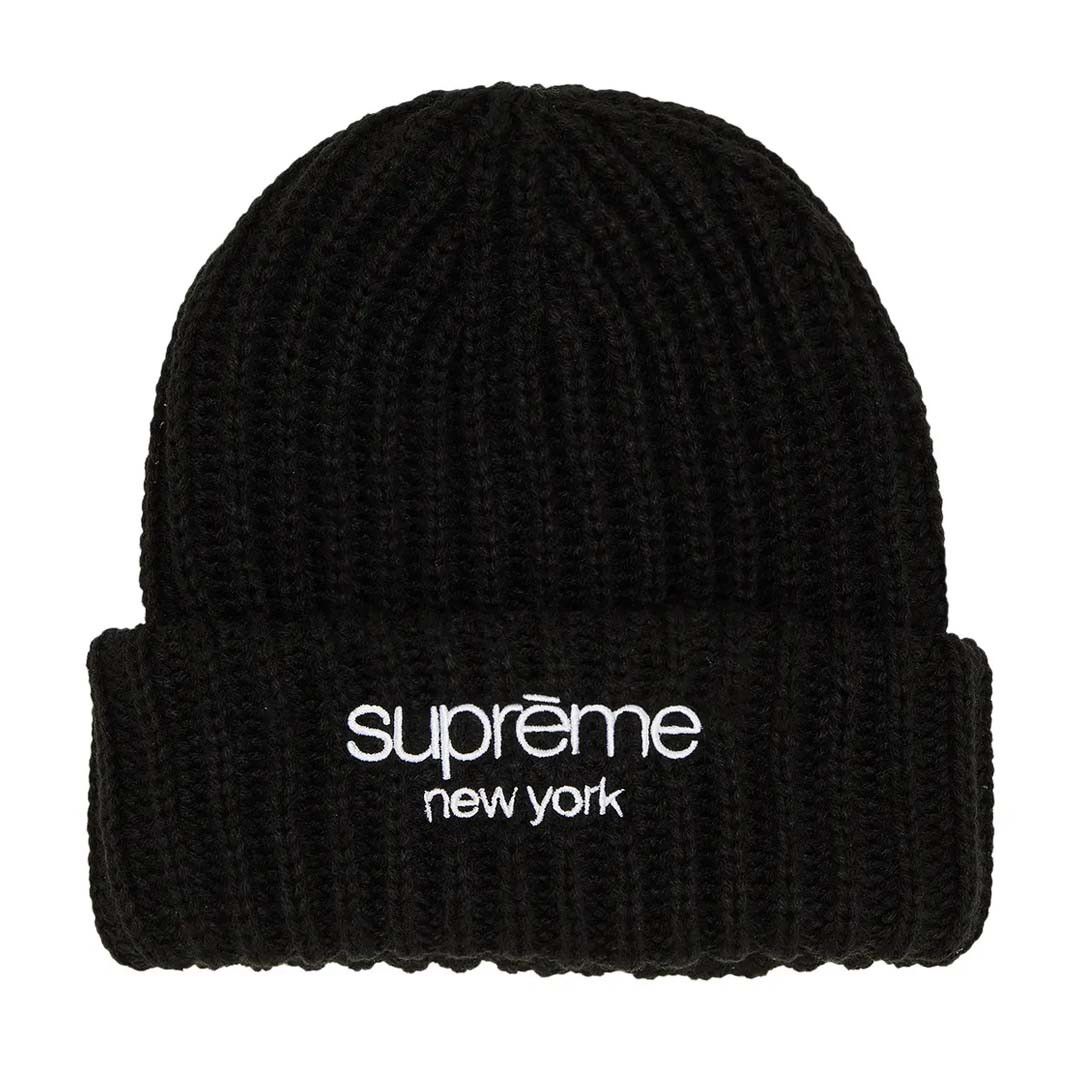Supreme Chunky Ribbed Beanie 'Black' Size ONE SIZE - 1 Preview