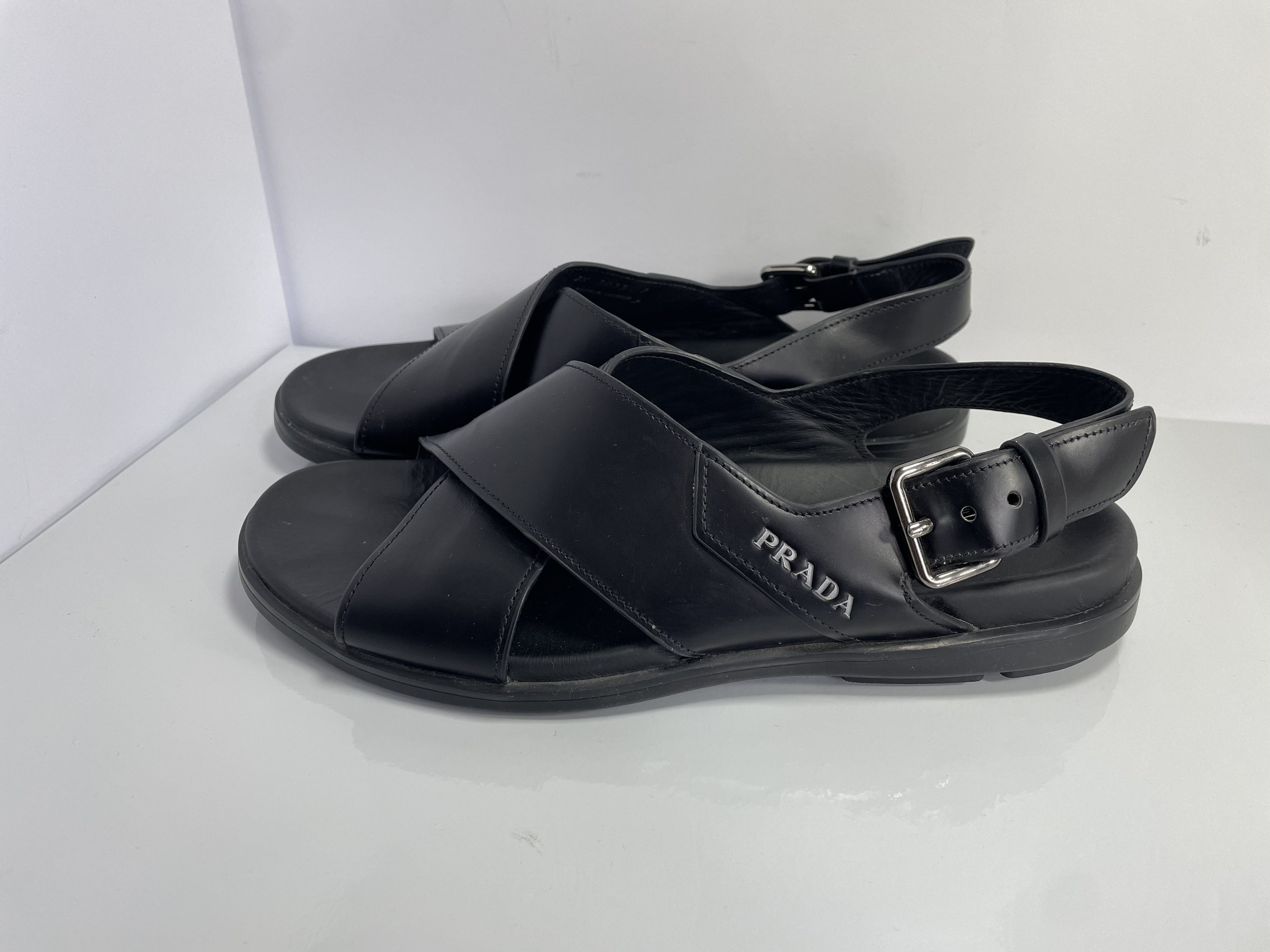 Prada Prada men leather sandals Size US 8 / EU 41 - 2 Thumbnail