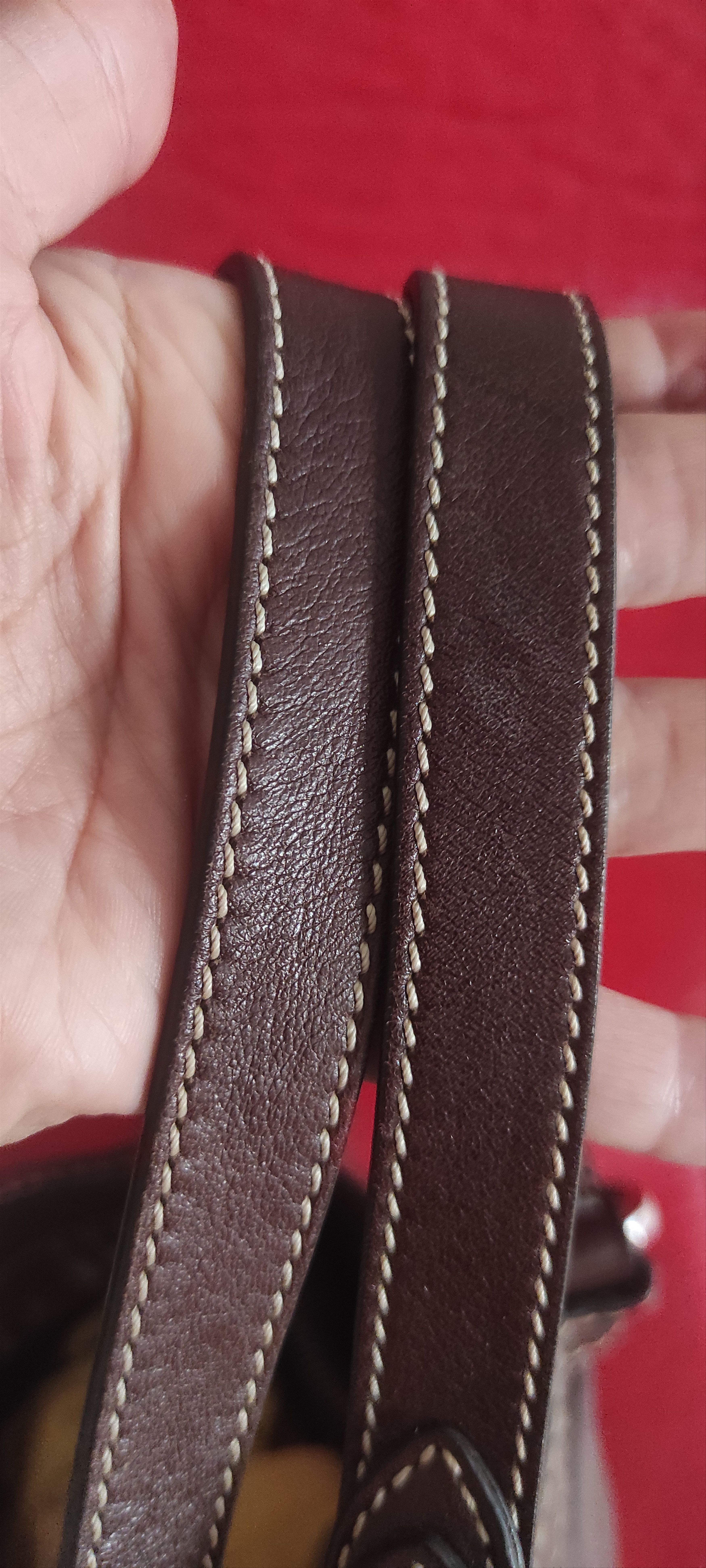 Hogan Hogan Vintage Cognac Brown Leather Shoulder Bag Made Italy Size ONE SIZE - 20 Thumbnail