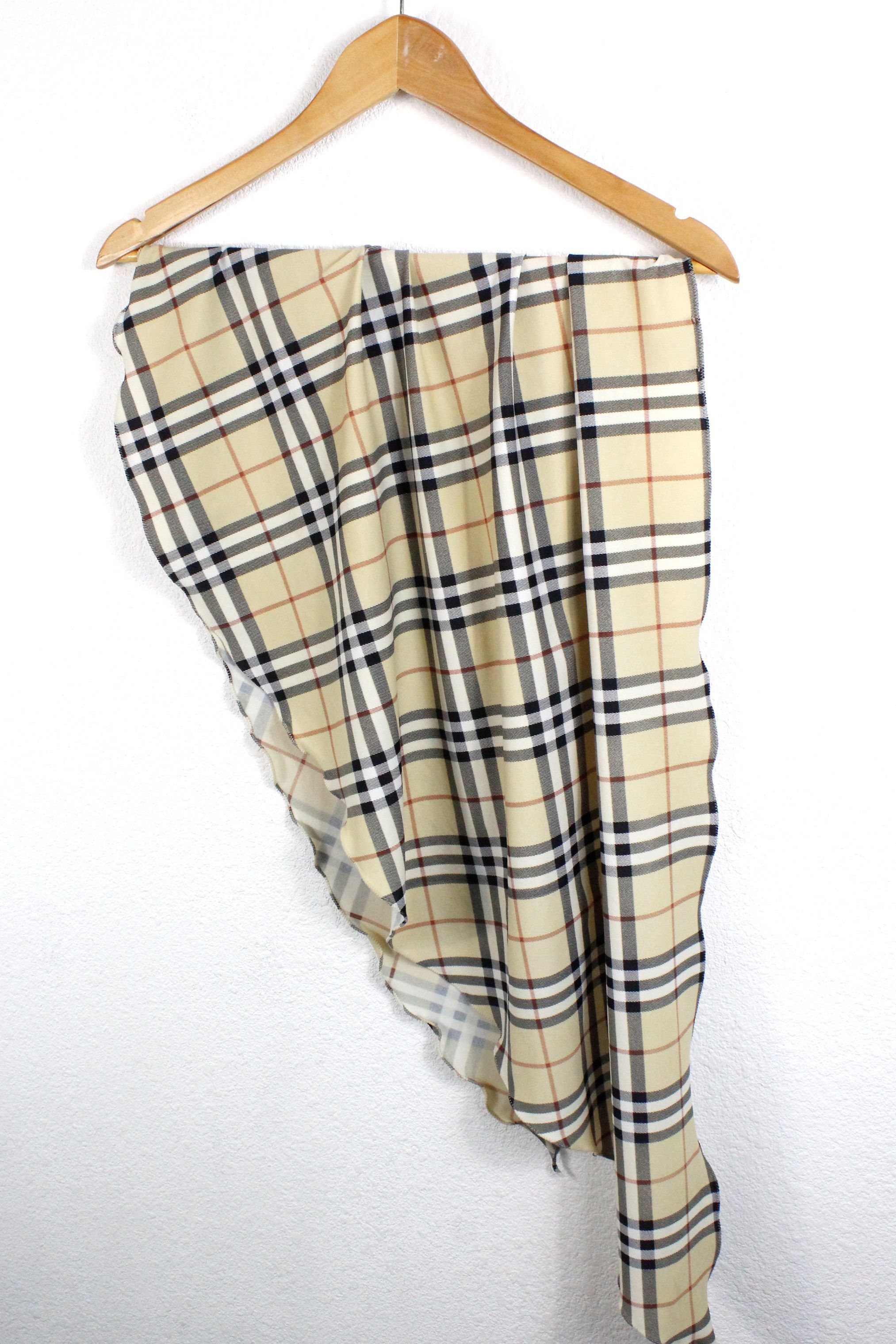 Burberry × Burberry Prorsum Burberry Beige Check Nova Bandeau & Head Shawl Size ONE SIZE - 7 Thumbnail