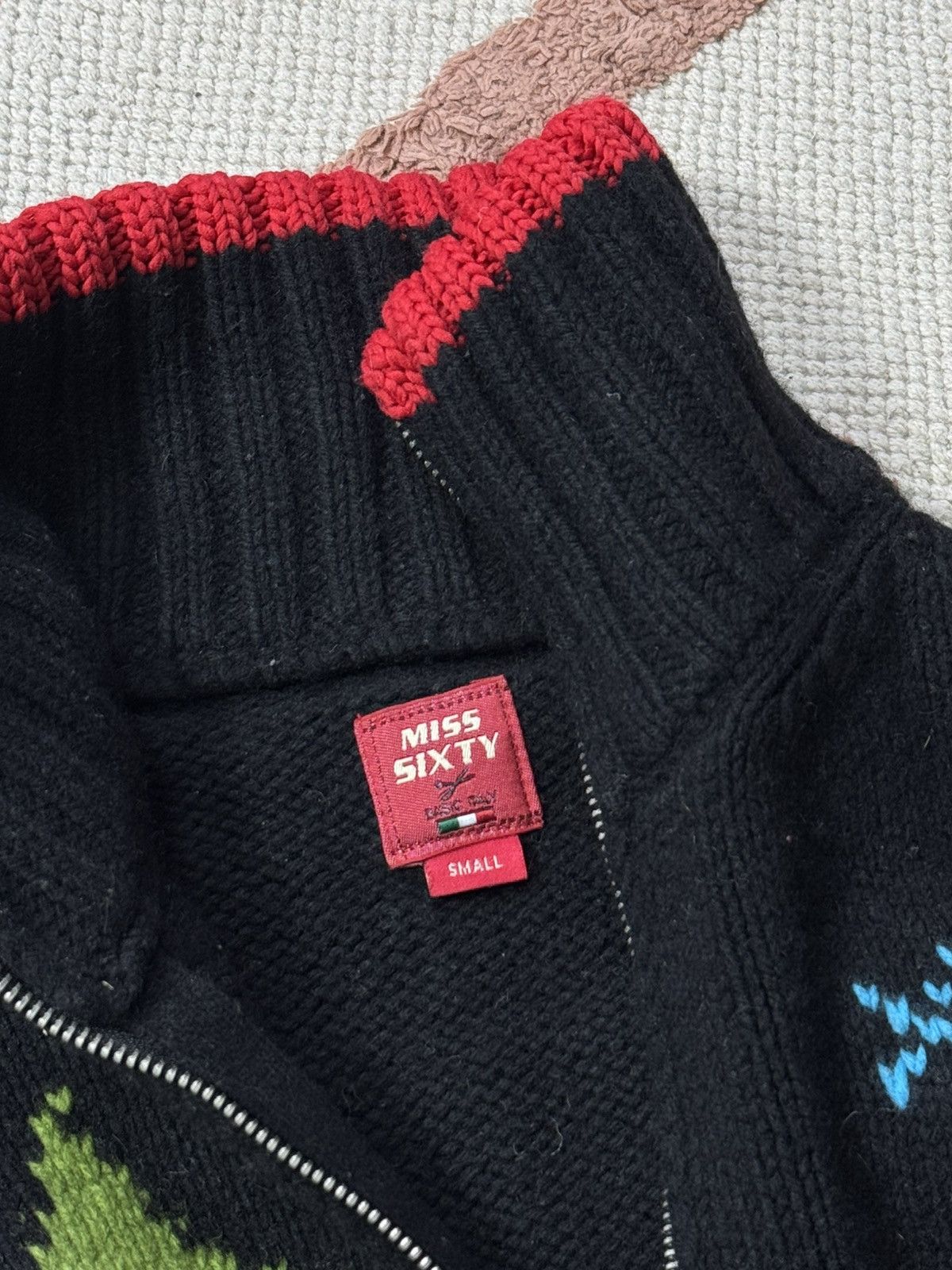 Miss Sixty VINTAGE MISS SIXTY 2000s KNITTED ZIP UP SWEATER Size S / US 4 / IT 40 - 5 Thumbnail