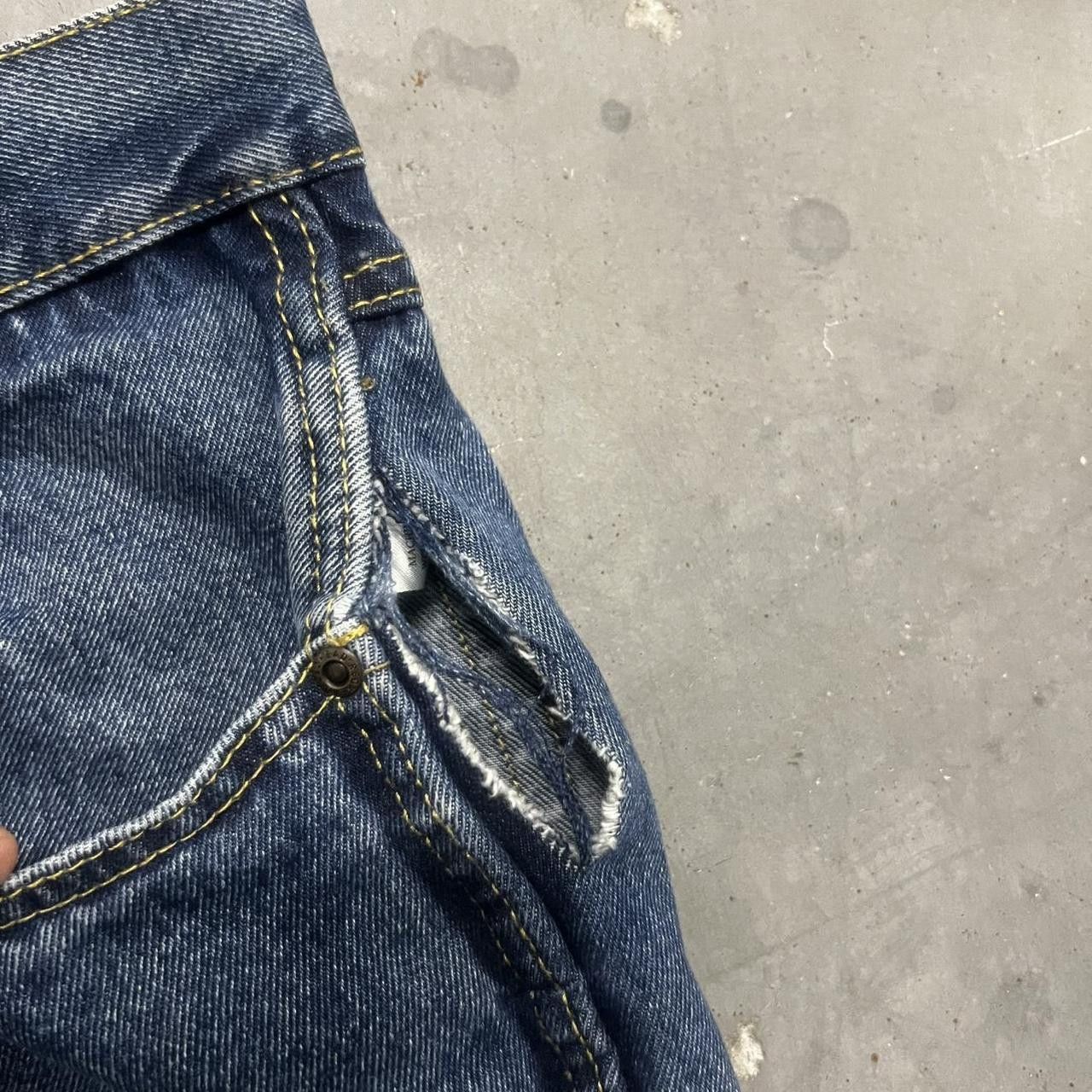 Redhead Vintage Y2K/2000s Baggy Workwear Red Head Brand co. Dark Wash Denim Jeans! Size US 36 / EU 52 - 8 Thumbnail