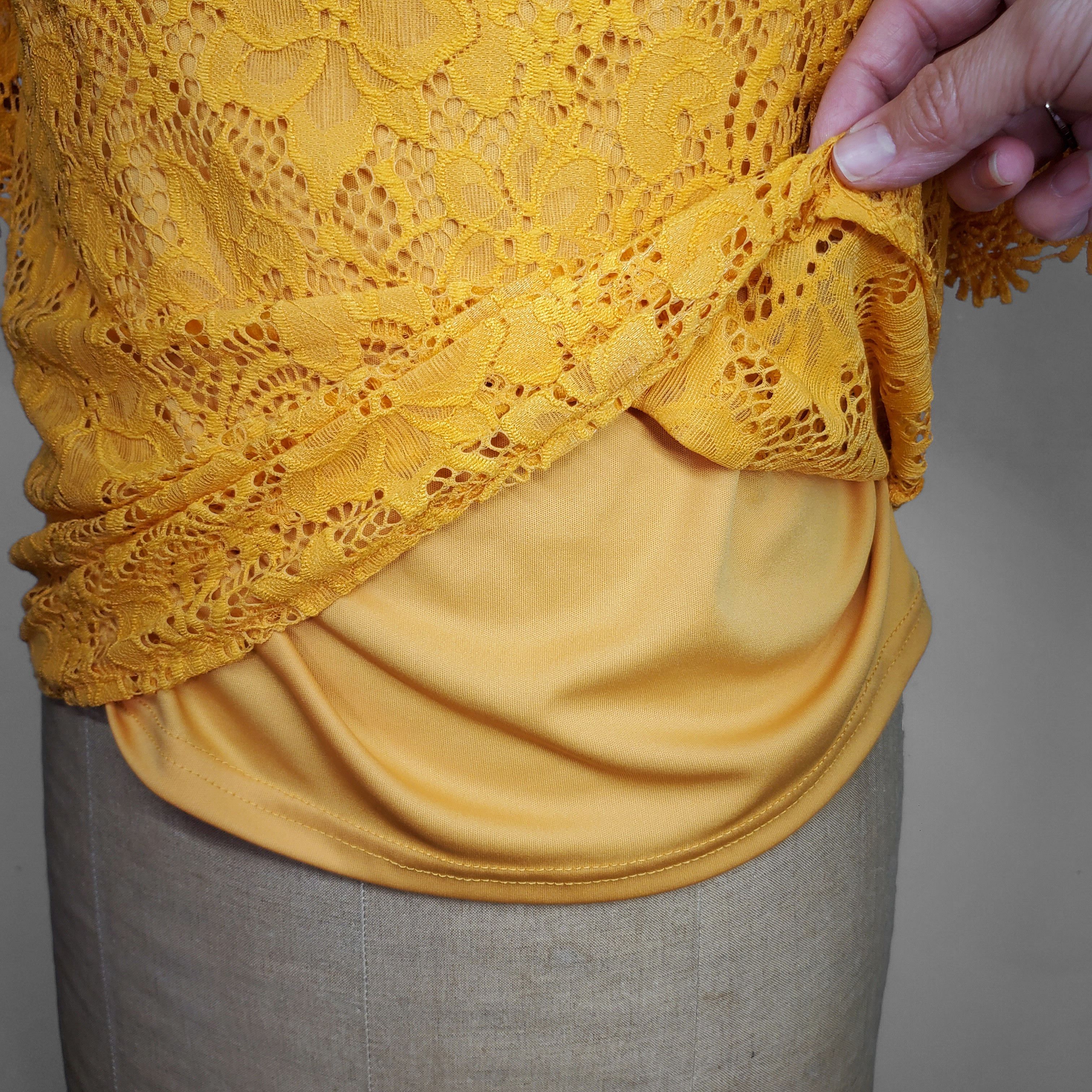 Other Miholl Size S Blouse Lace Overlay Off Shoulder 3/4 Sleeve Size S / US 4 / IT 40 - 7 Thumbnail