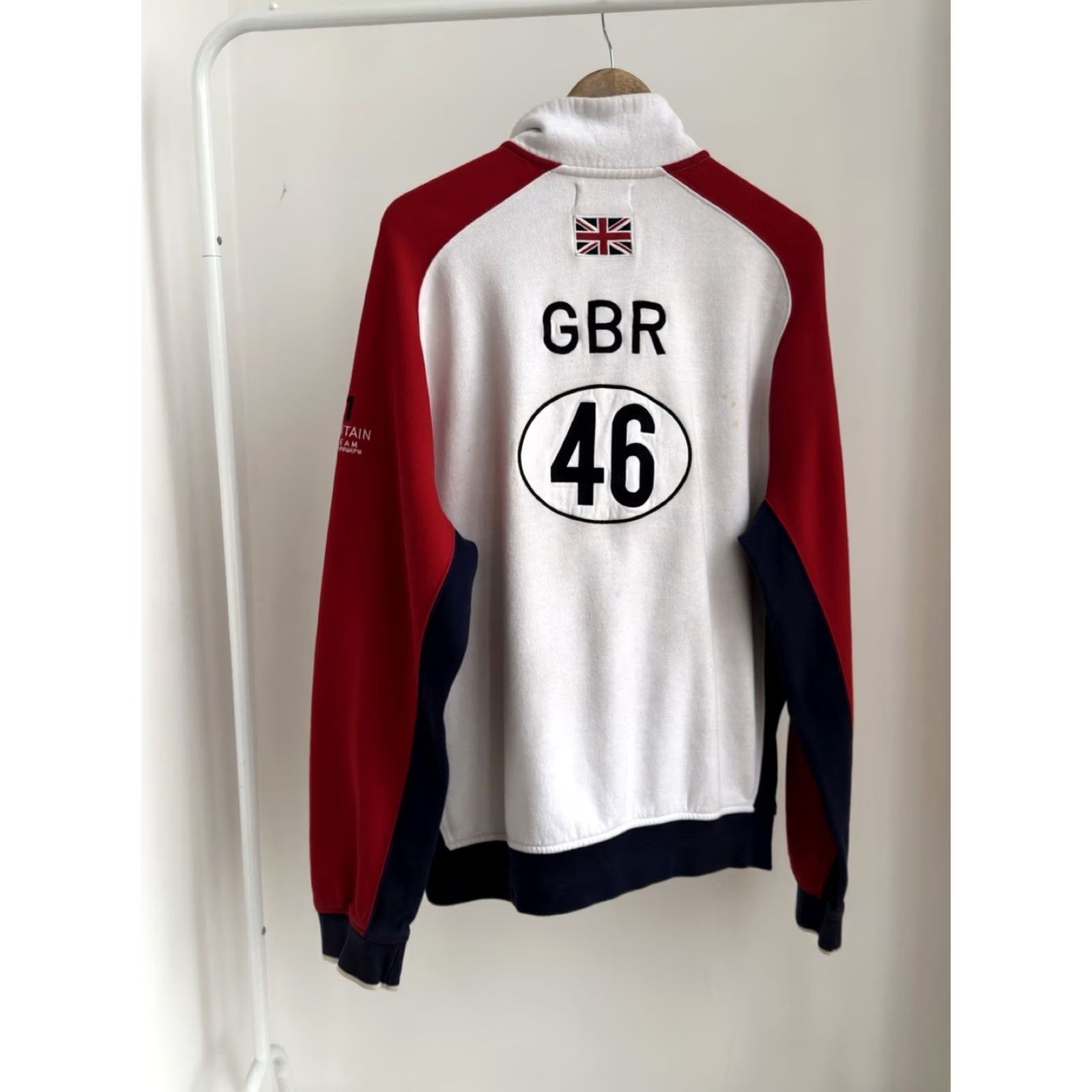 Polo Ralph Lauren VINTAGE Polo Ralph Lauren Racing Great Britain 2011 Sweatshirt XL White Logo JP RL Racing Mens Pullover Hoodie Shirt Size US XL / EU 56 / 4 - 5 Thumbnail