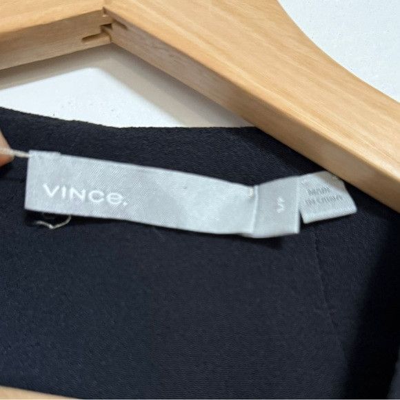 Vince Vince Black Button-Front Jacket w Satin Trim & D-Ring Sz S Size S / US 4 / IT 40 - 3 Thumbnail