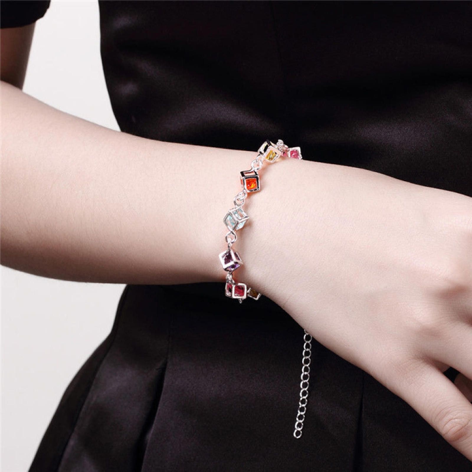 Jewelry Vibrant Multicolor Cubic Bracelet Size ONE SIZE - 5 Thumbnail