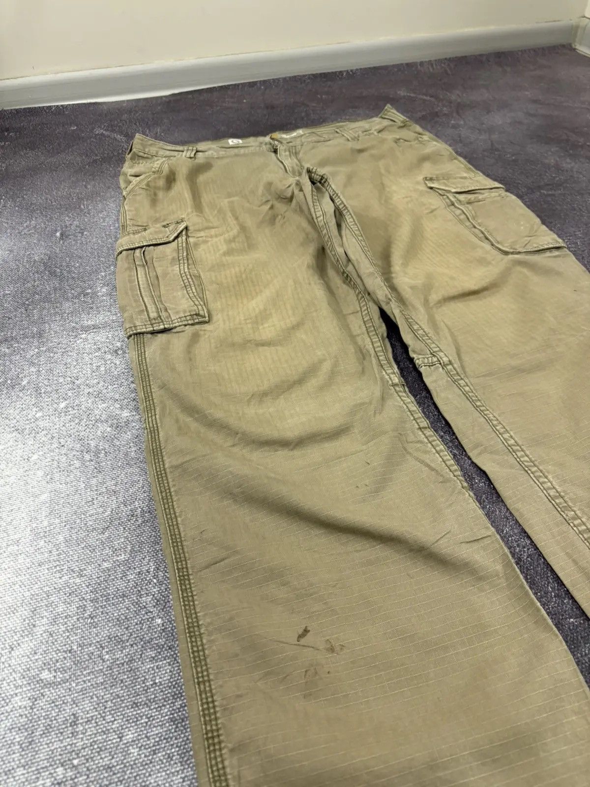 Carhartt × Vintage Vintage Carhartt American Aviation Khaki Baggy Cargo Pants Size US 38 / EU 54 - 10 Thumbnail