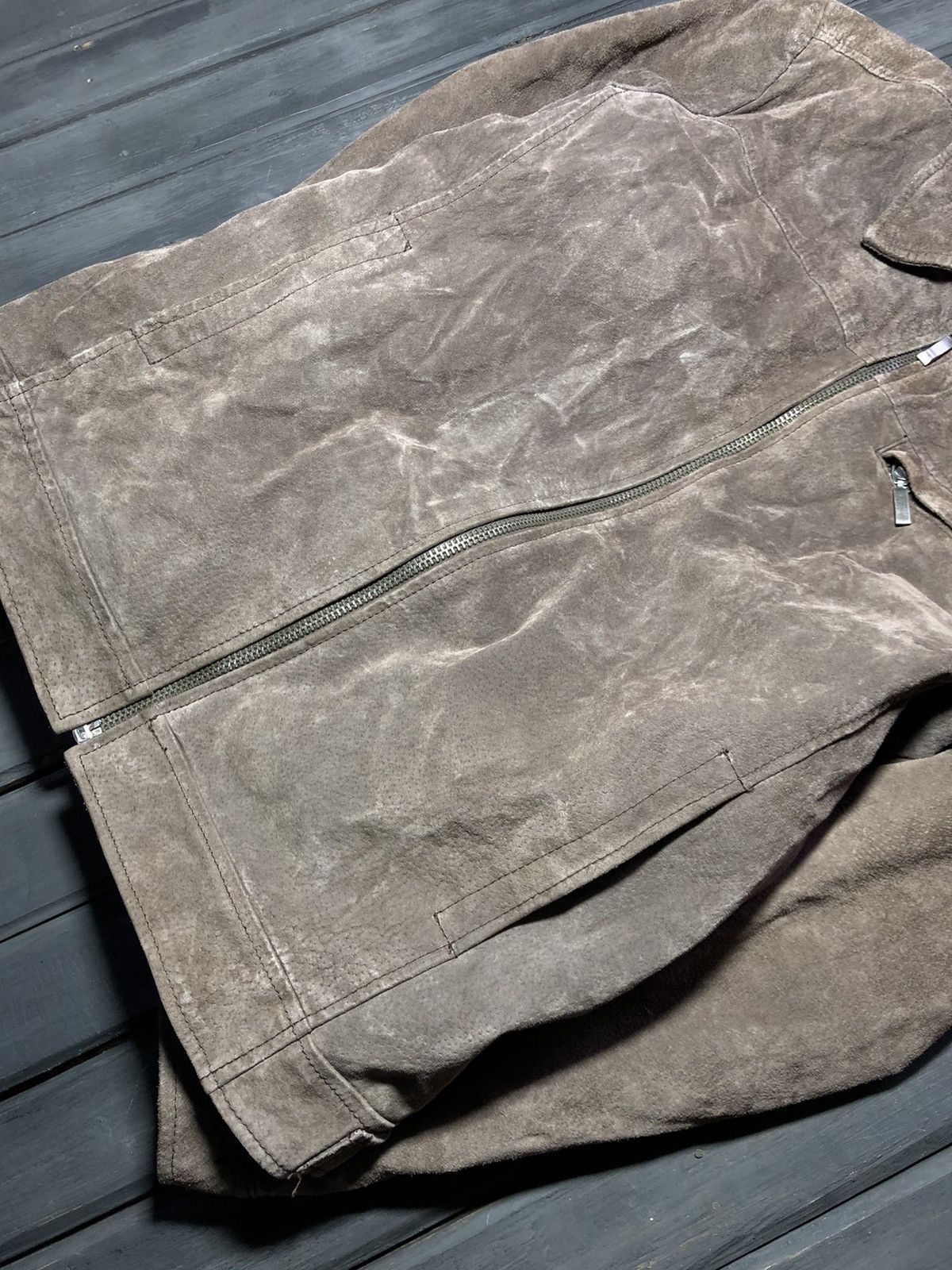 Other VTG Yohji Yamamoto Style Cropped Kanye Boxy Leather Jacket Size US M / EU 48-50 / 2 - 4 Thumbnail