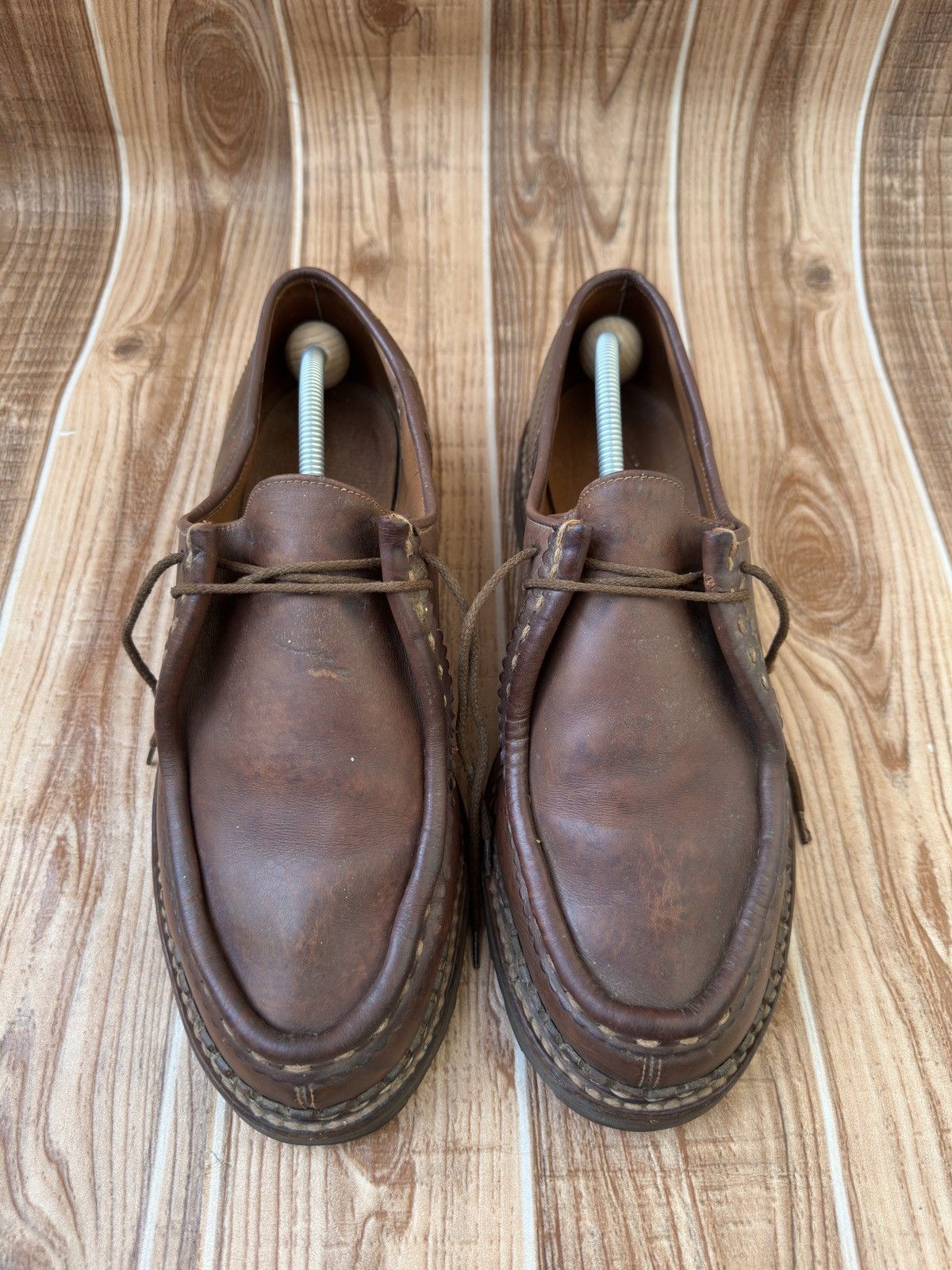 Paraboot Paraboot Michael Marche Vintage Ebony Moc Leather Derbies Size US 14 / EU 47 - 3 Thumbnail