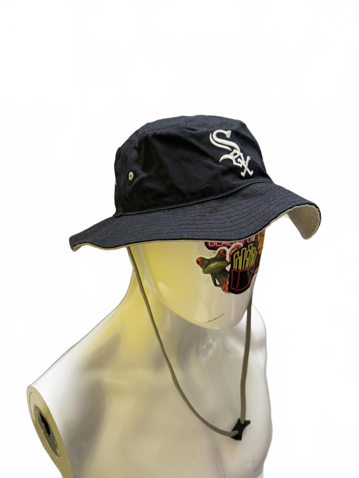 47 Brand Chicago White Sox Black Bucket Hat with Chin Strap Size ONE SIZE - 4 Thumbnail