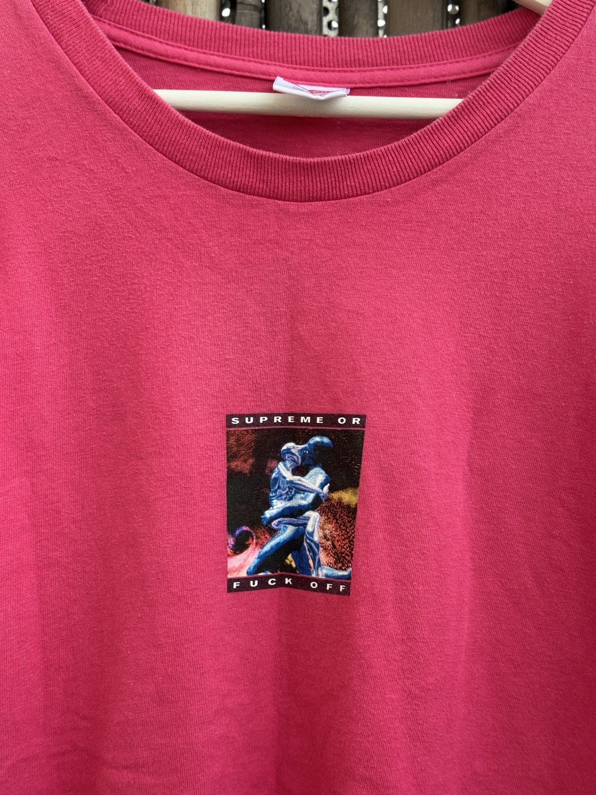 Supreme Supreme Authentic Cyber Tee Dark Pink Men's SS17 Size US L / EU 52-54 / 3 - 5 Thumbnail