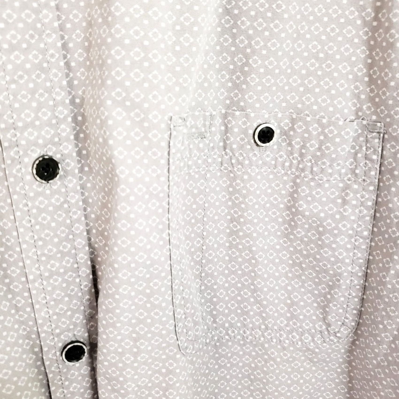 Vintage Cariloha Shirt Mens XL Gray Geometric Button Bamboo Cotton Blend Short Sleeve Size US XL / EU 56 / 4 - 5 Thumbnail