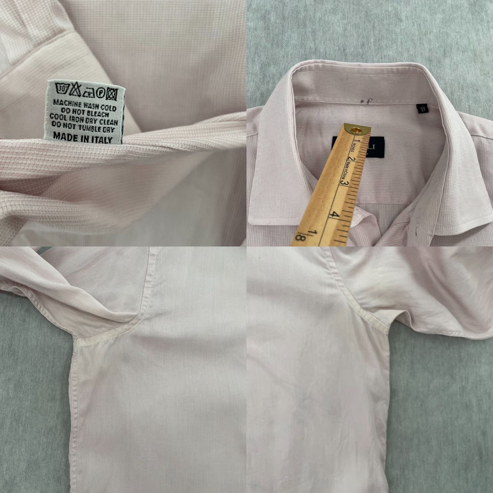 Canali VINTAGE Canali Dress Shirt Men 17 Pink Cotton Long Sleeve Formal Business Casual Italy Size US XL / EU 56 / 4 - 8 Thumbnail