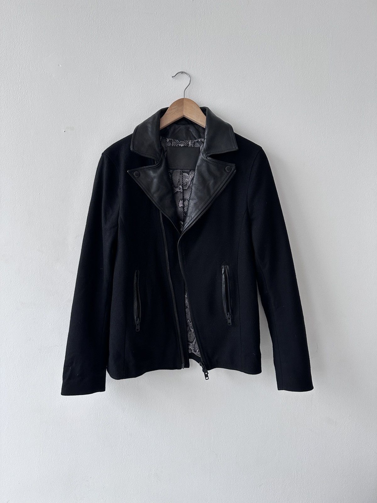 DRYKORN Vintage Wool Leather Biker Jacket Size US M / EU 48-50 / 2 - 1 Thumbnail