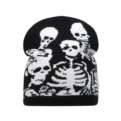 Other Black Beanies Print Skull Hat 2024 Size ONE SIZE - 4 Thumbnail