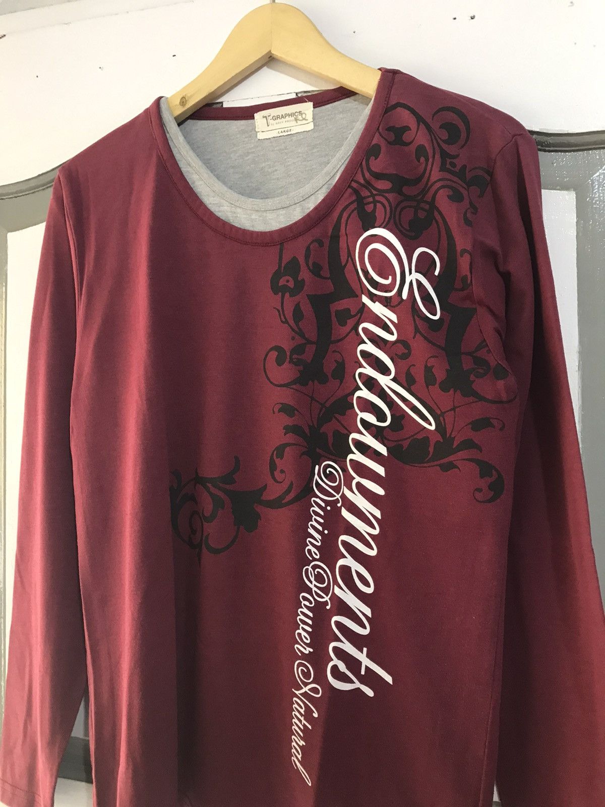 20471120 × Beauty Beast × Japanese Brand Y2K T Graphic Longsleeve Double Neck Size US M / EU 48-50 / 2 - 2 Thumbnail