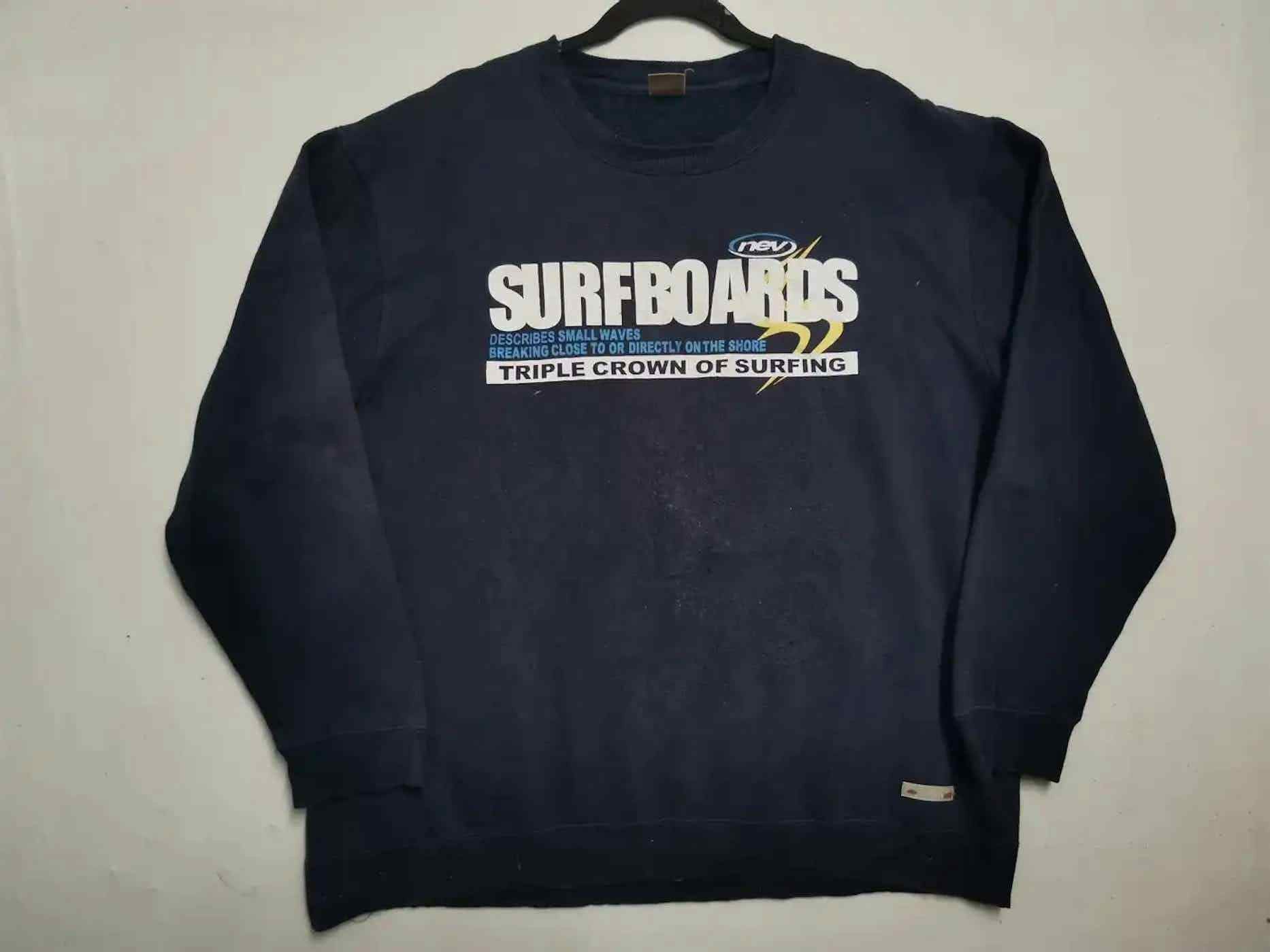 Vintage Vintage New Surf Boards Big Logo Sweatshirt Size US XXL / EU 58 / 5 - 1 Thumbnail