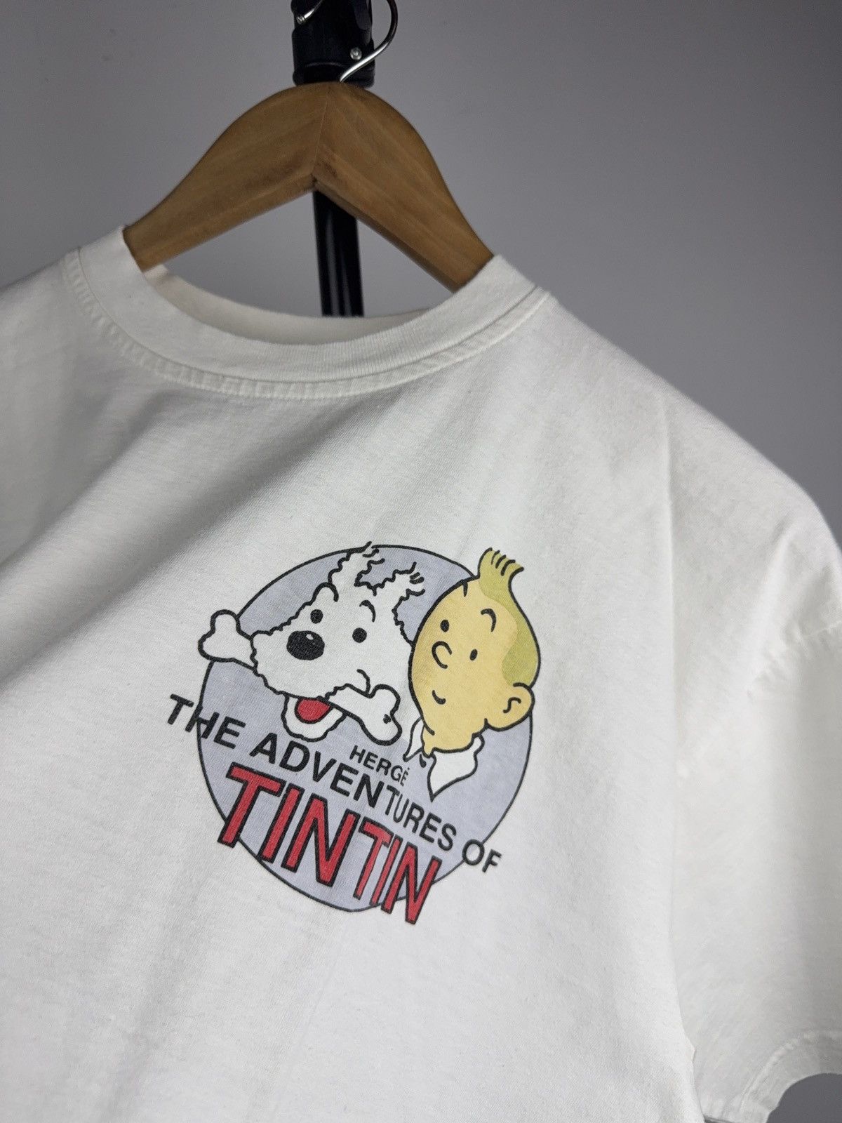 Vintage 00s Vintage Tintin Flight 714 Graphic Tee Y2K Cartoon Rare M Size US M / EU 48-50 / 2 - 8 Thumbnail