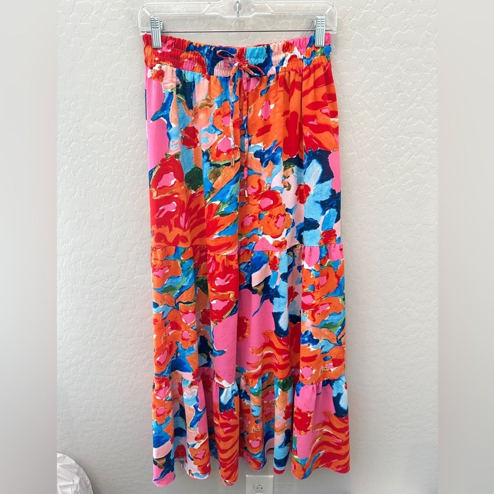 Other Q2 | Bright Colorful Abstract Floral Artsy Modern Maxi Skirt Size 30" / US 8 / IT 44 - 1 Thumbnail
