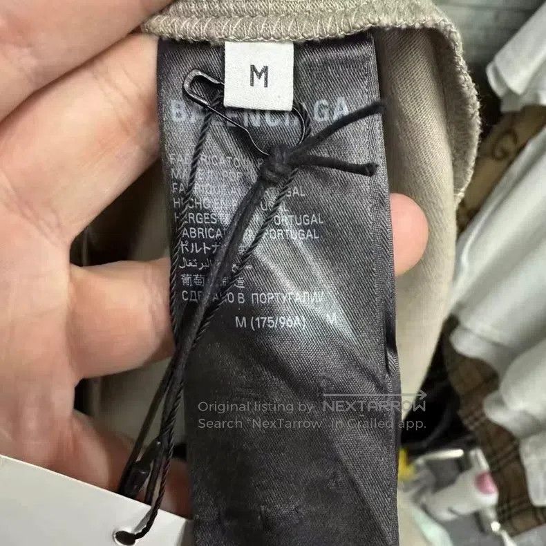 Balenciaga Balenciaga Small Logo Destroyed Short Sleeve, Size M Size US M / EU 48-50 / 2 - 4 Thumbnail