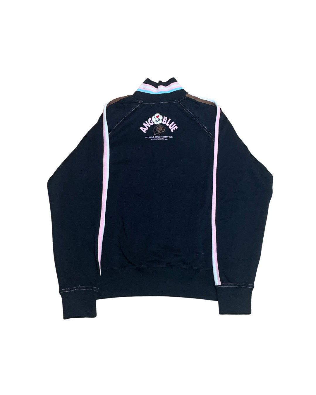 Angel Blue Angel Blue Nakamurakun Pink on Black Typography Track Jacket Size S / US 4 / IT 40 - 2 Thumbnail
