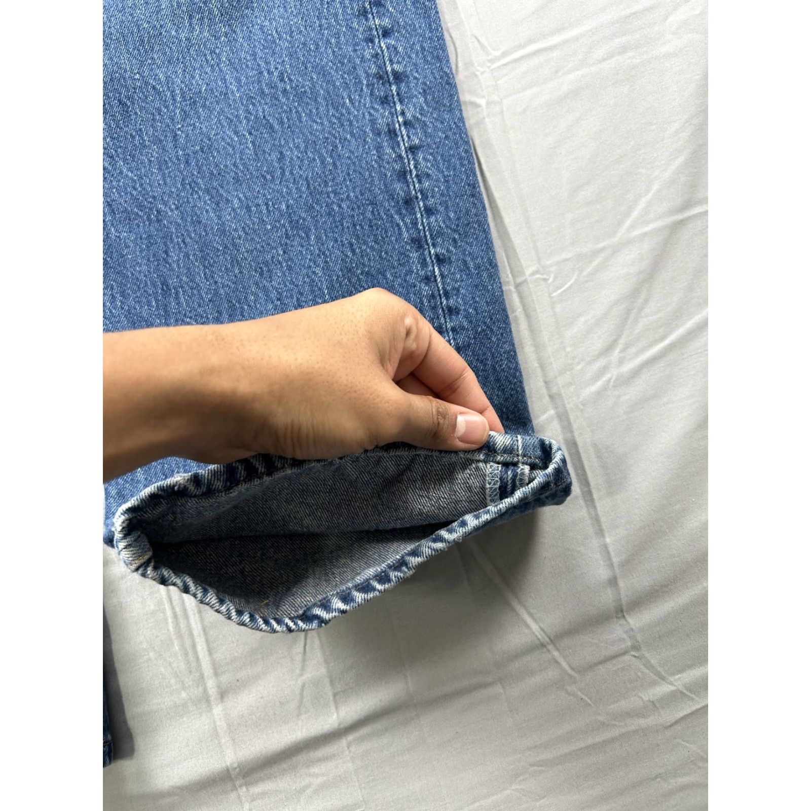 Levi's VINTAGE Levi's 501 Jeans Straight Dark Wash Button Fly Mens 36x33.5 80s USA Made Denim Cotton Pockets Leather Patch Mens Size US 36 / EU 52 - 7 Thumbnail
