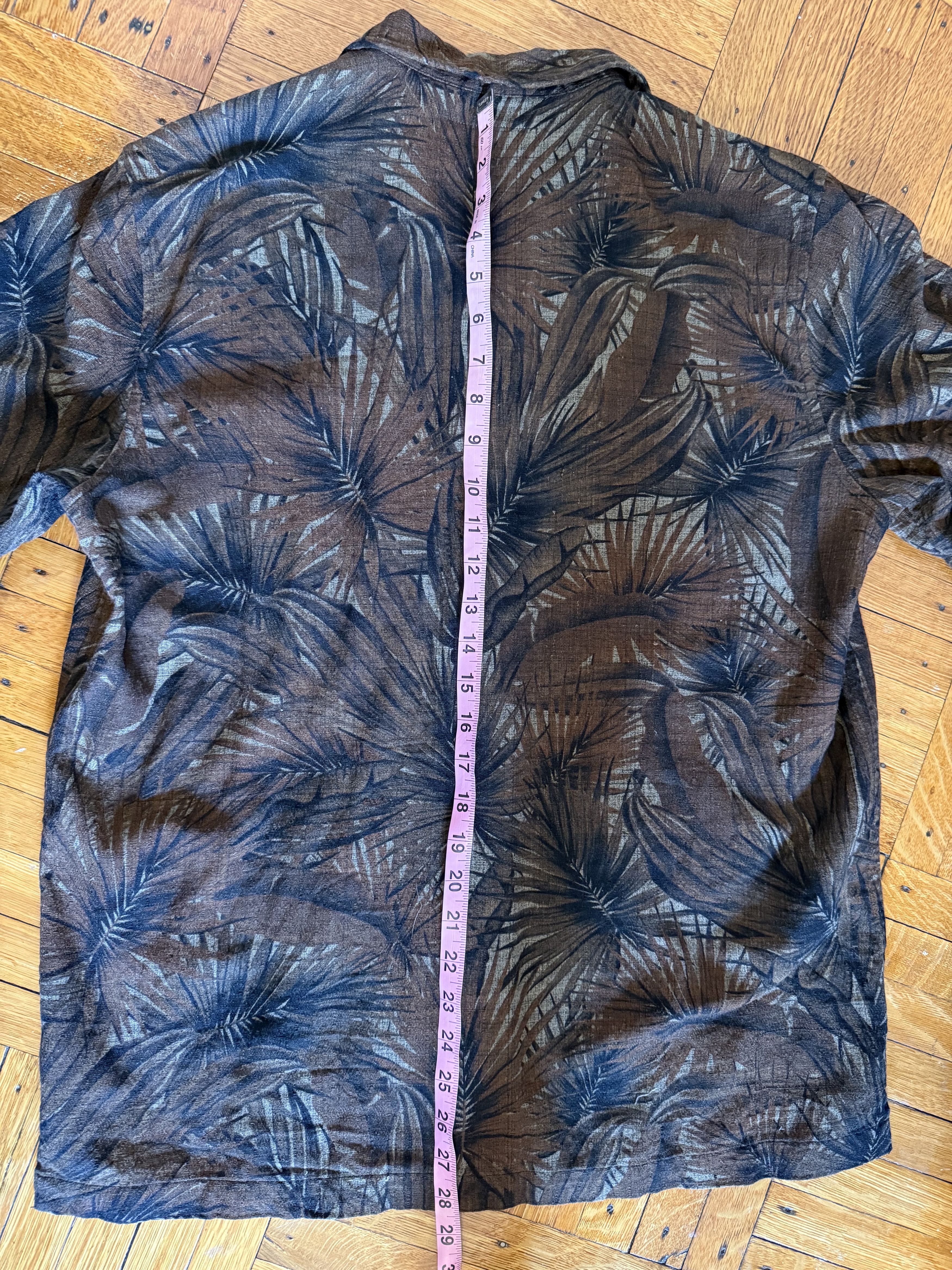 Universal Works Textured Cotton Camp Collar Shirt - Dark Tropical Size US L / EU 52-54 / 3 - 8 Thumbnail