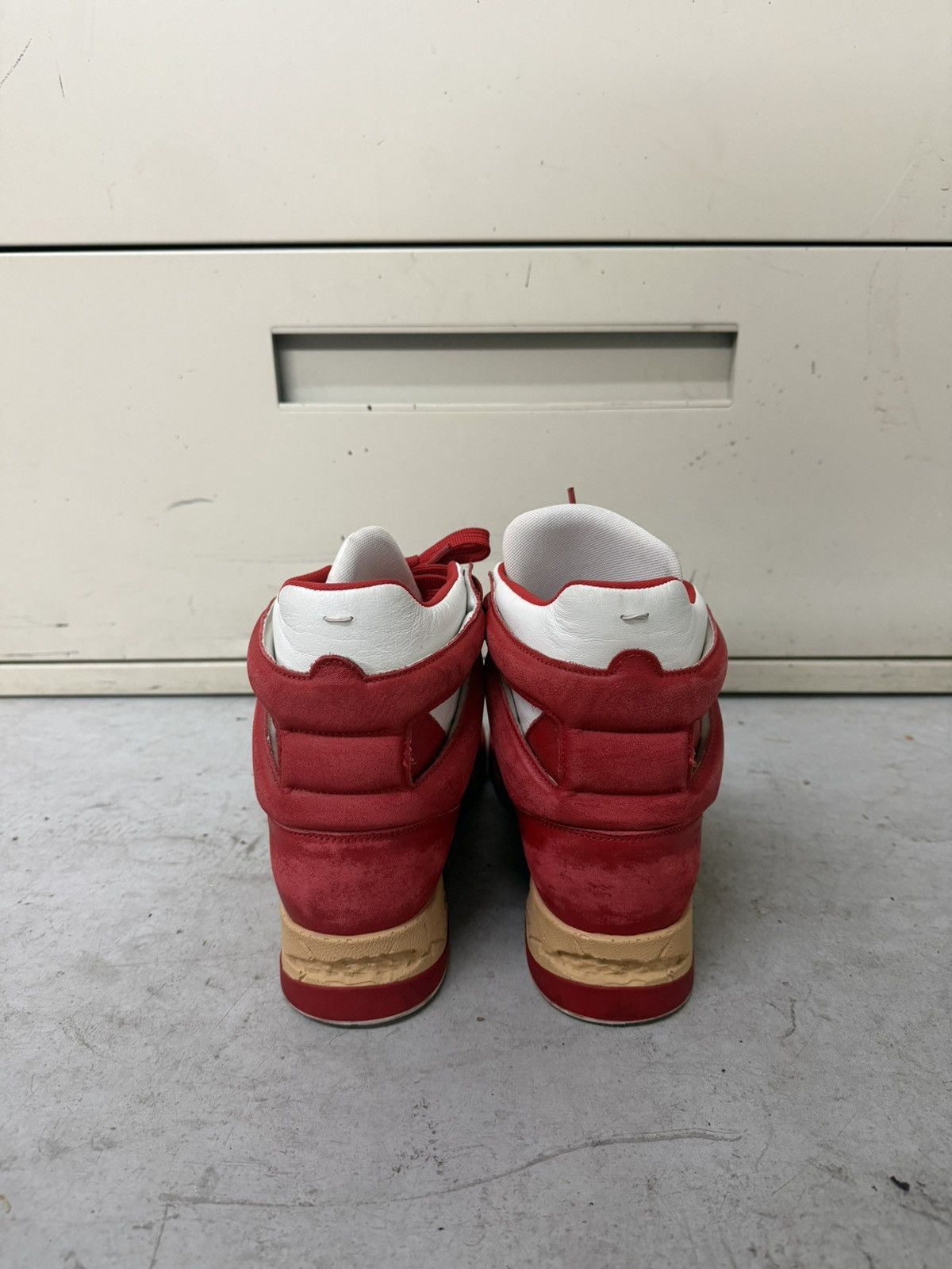 Maison Margiela Maison Margirla DDSTCK Hightop Red Size US 9 / EU 42 - 10 Thumbnail