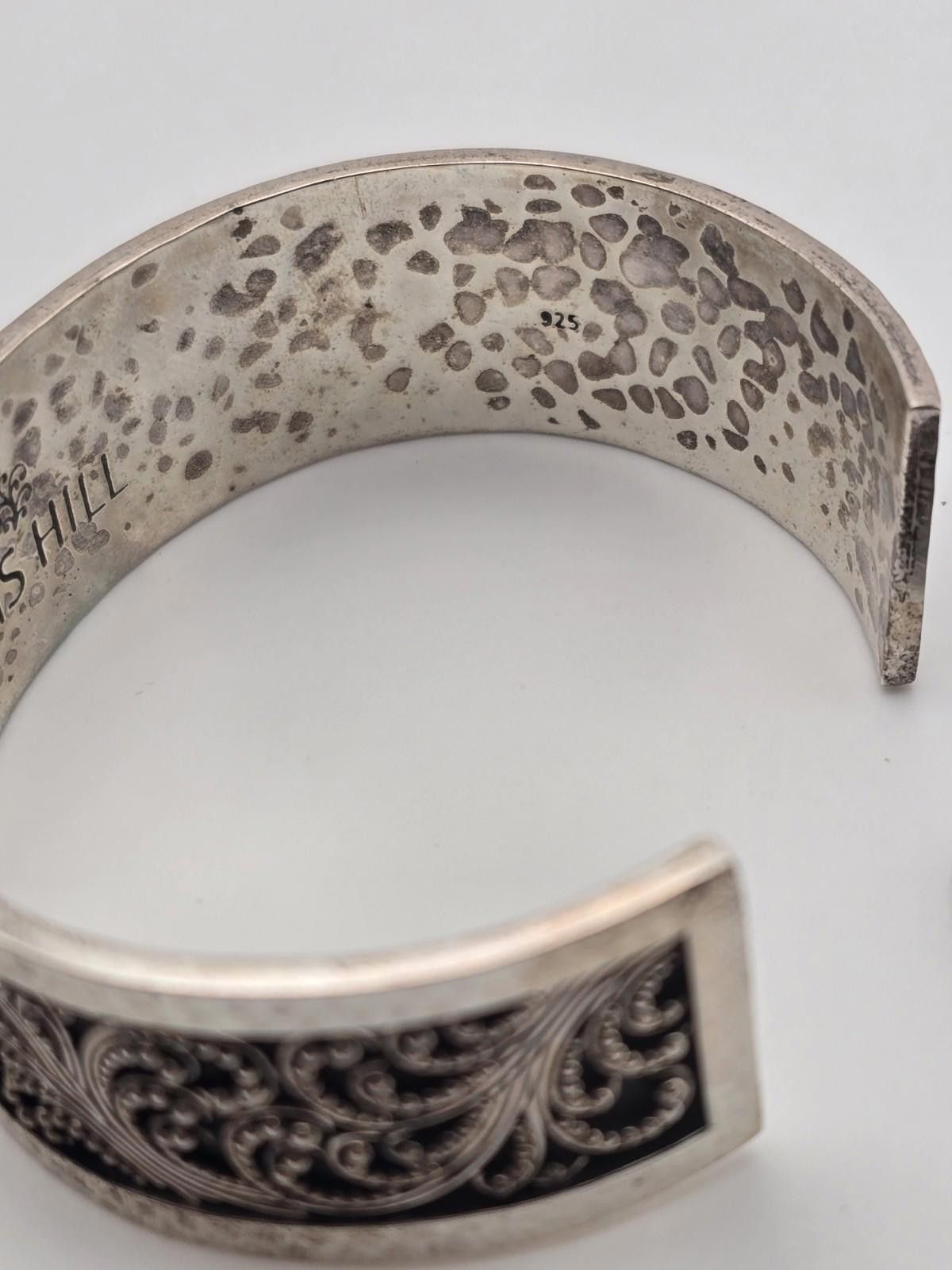 Other Lois Hill Sterling 925 Oxidized Filigree Cuff Bracelet Size ONE SIZE - 5 Thumbnail