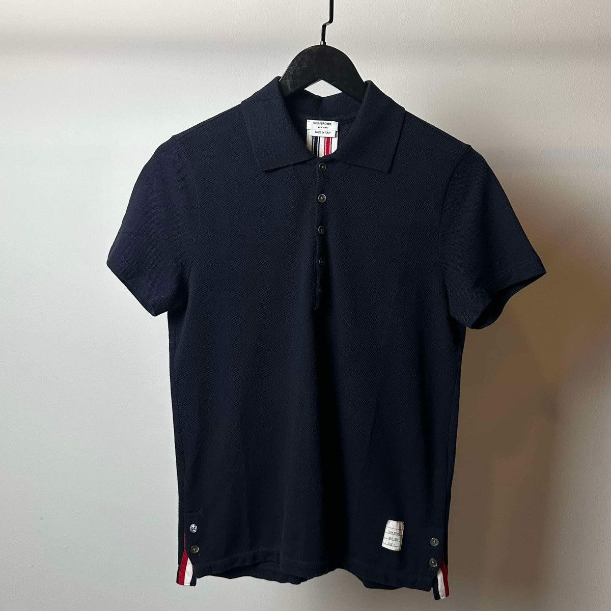 Thom Browne THOM BROWNE BACK STRIPED POLO SHIRT Size US S / EU 44-46 / 1 - 1 Thumbnail