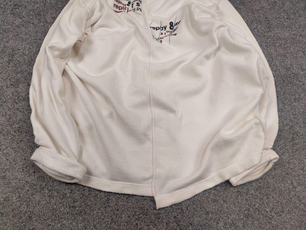 Replay Replay and Sons Design Asimetric Logo White Sweatshirt Size US M / EU 48-50 / 2 - 6 Thumbnail