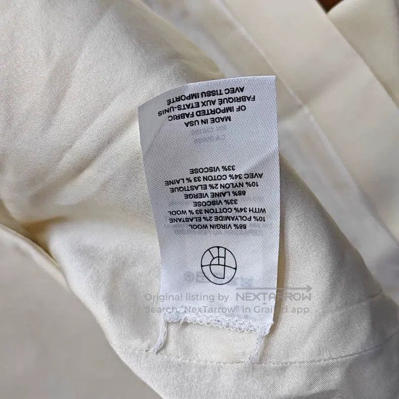 The Row The Row White wool long-sleeved mid-length suit Size M / US 6-8 / IT 42-44 - 3 Thumbnail