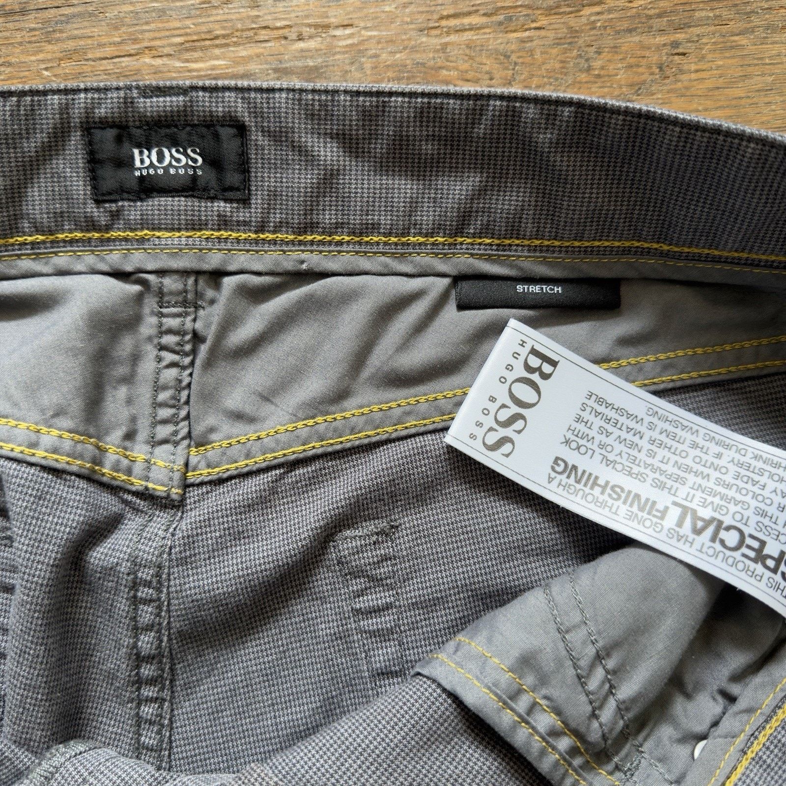 Hugo Boss Hugo Boss Maine Regular Fit Grey Micro-Pattern Pants 36x34 Size US 36 / EU 52 - 6 Thumbnail
