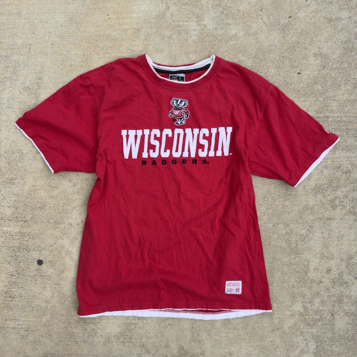 Colosseum Athletics Red Wisconsin Badgers oversized tee Size XL Size US XL / EU 56 / 4 - 1 Thumbnail