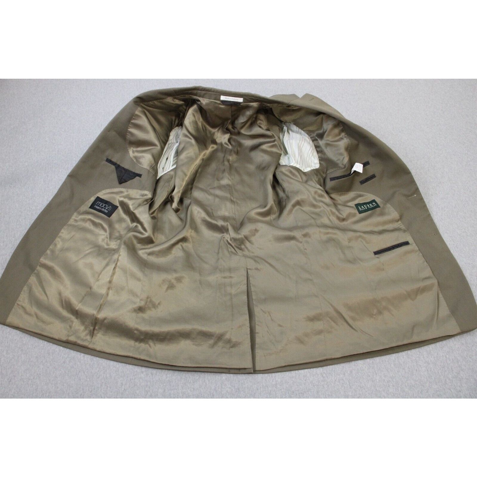 Lauren Ralph Lauren Lauren Ralph Lauren Blazer Mens 42L Beige 100% Wool Size 42L - 3 Thumbnail