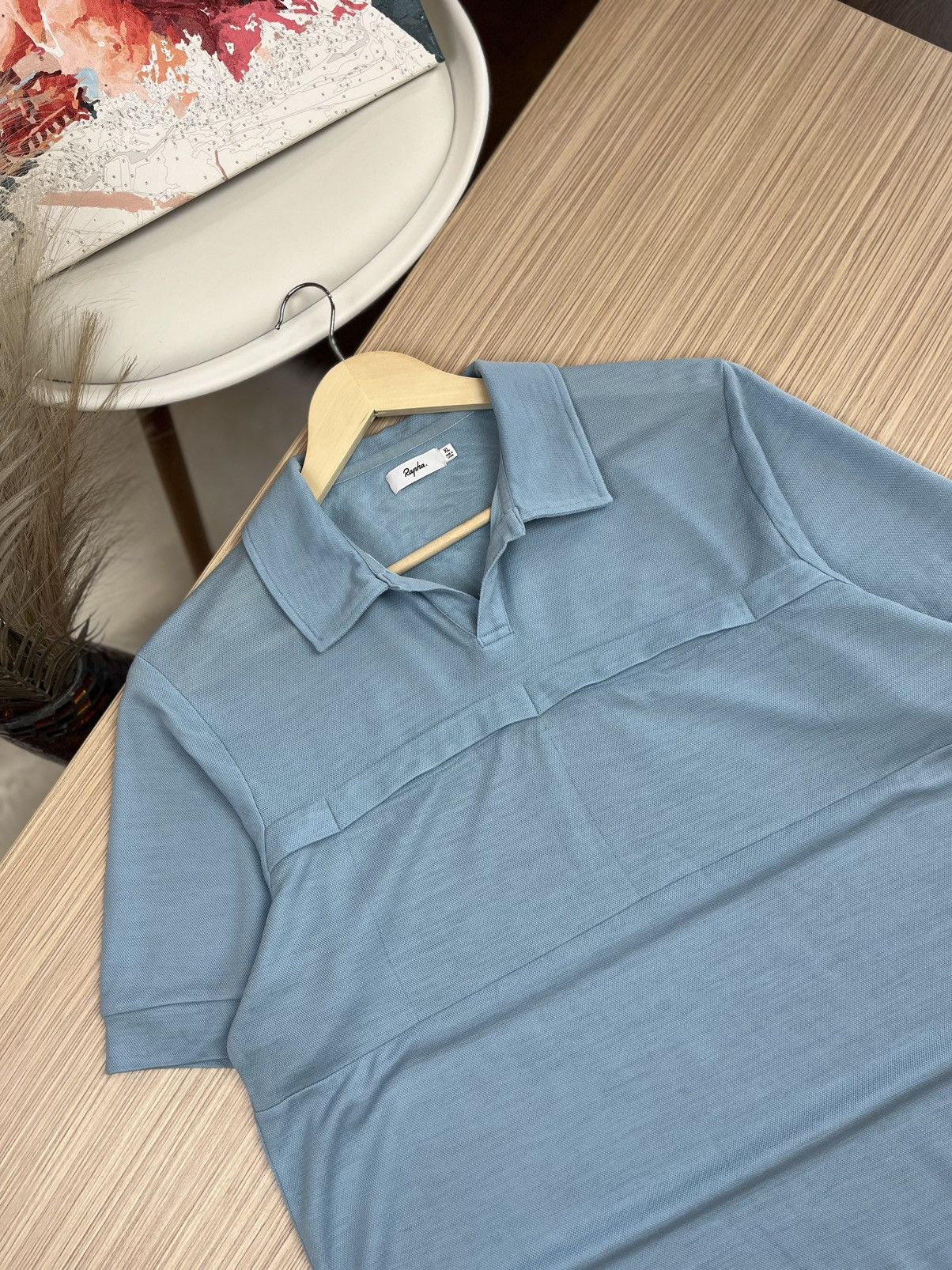 Rapha Rapha baby blue wool blend polo shirt Size US XL / EU 56 / 4 - 6 Thumbnail