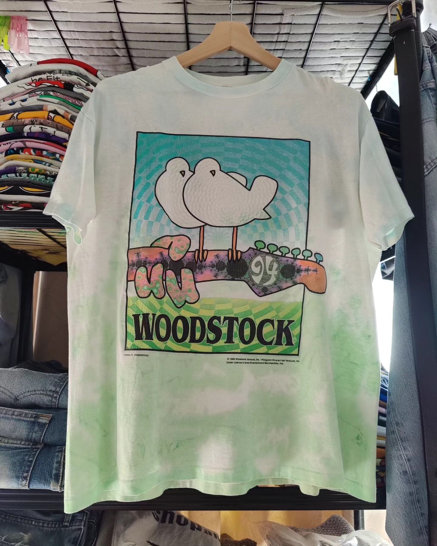 Band Tees × Vintage vintage Woodstock '94 Tie-dye Size US XL / EU 56 / 4 - 6 Thumbnail