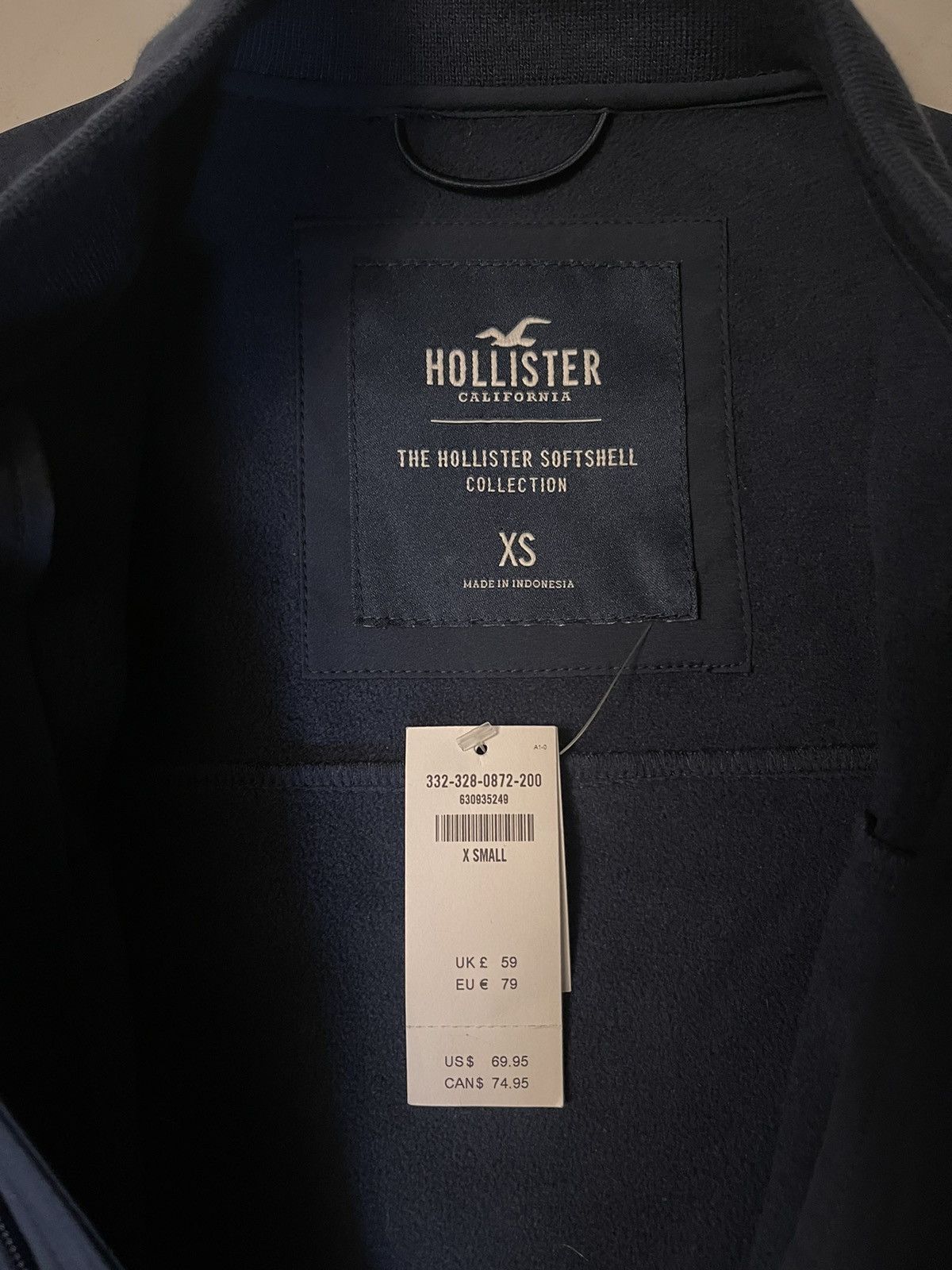 Hollister Hollister Softshell Vest Jacket Mens XS Blue Full Zip Size US XS / EU 42 / 0 - 4 Thumbnail