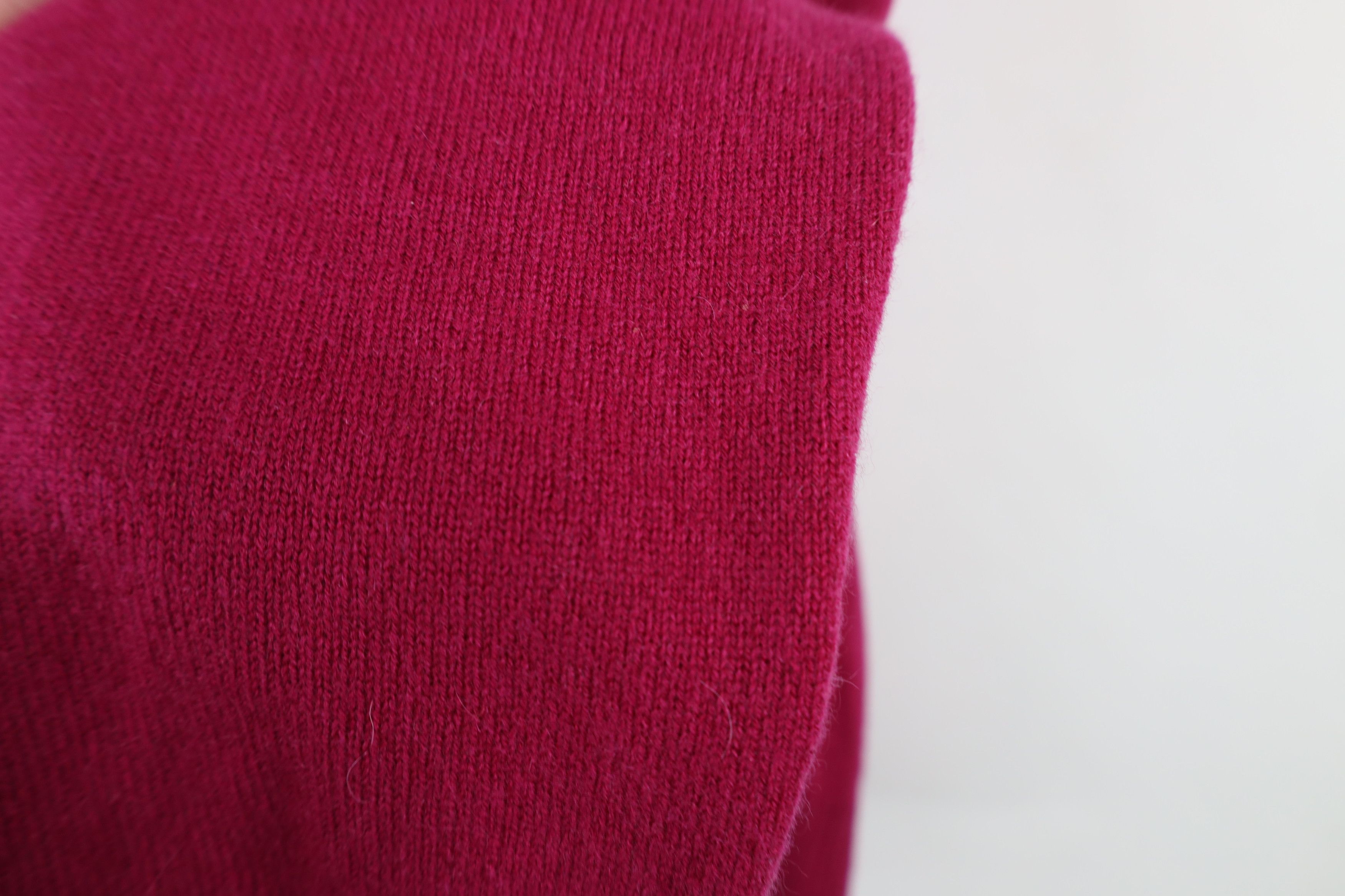 Vintage Vintage 90s Streetwear Cashmere Cardigan Sweater Magenta Size L / US 10 / IT 46 - 10 Thumbnail