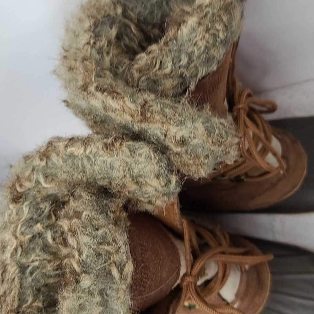 The Unbranded Brand Khombu Nordic faux fur lace up winter snow cold boots sz 6 Size US 6 / IT 36 - 4 Thumbnail