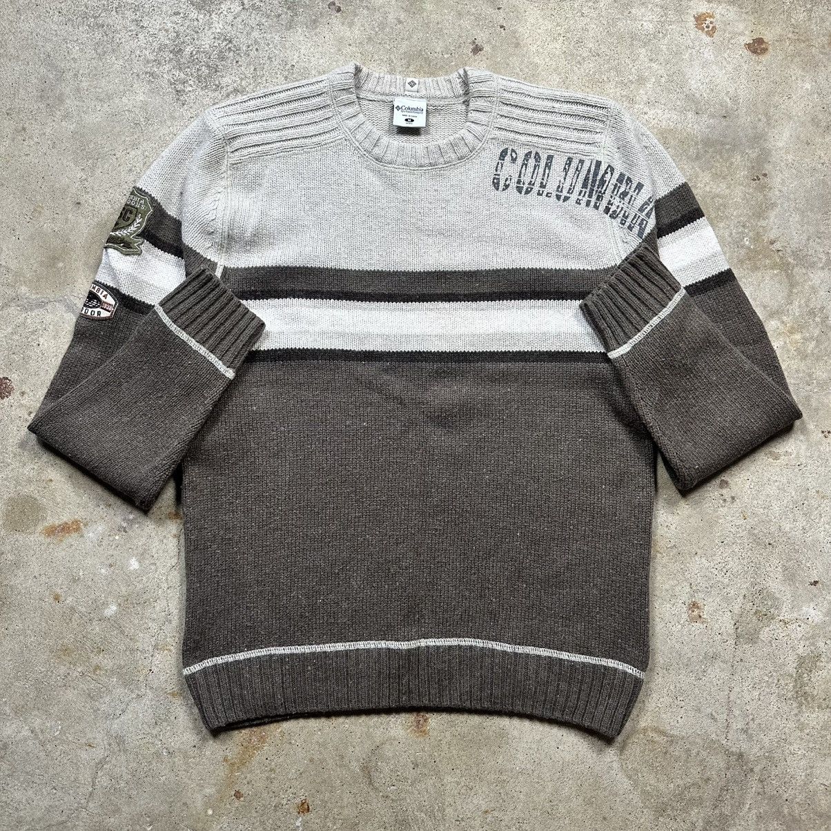 Columbia Y2K Columbia Sportswear Outdoor Striped Earth Tone Sweater Size US M / EU 48-50 / 2 - 1 Thumbnail