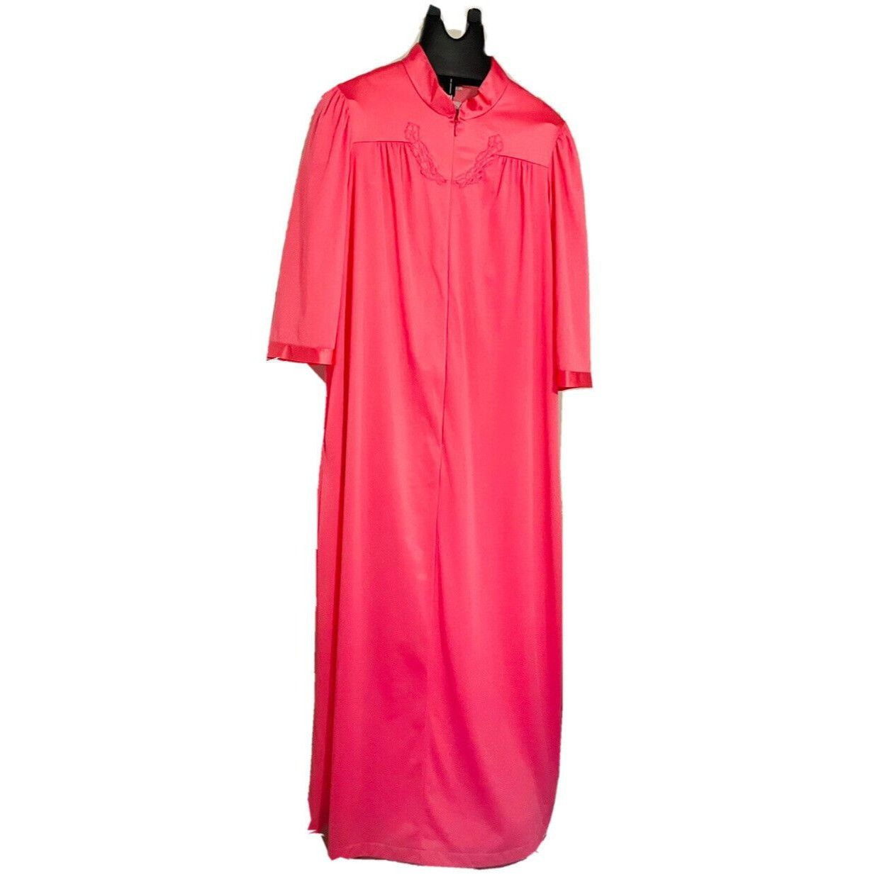 Vintage Vanity Fair Long Sleep 2 Piece Set Slip & Robe Coral Pink Wo Size L / US 10 / IT 46 - 5 Thumbnail
