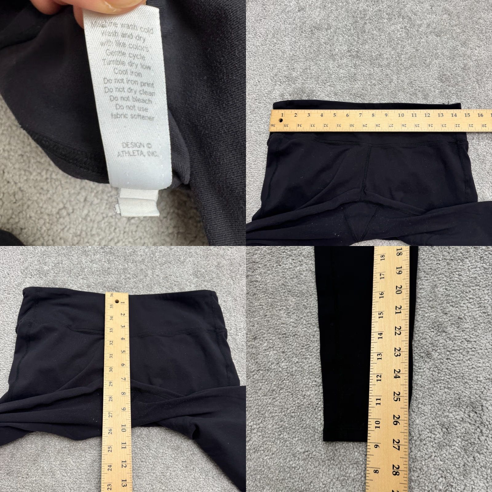Athleta VINTAGE Athleta Compression Leggings Womens Medium Black Activewear Skinny Ankle Gym Yoga Size 32" / US 10 / IT 46 - 8 Thumbnail
