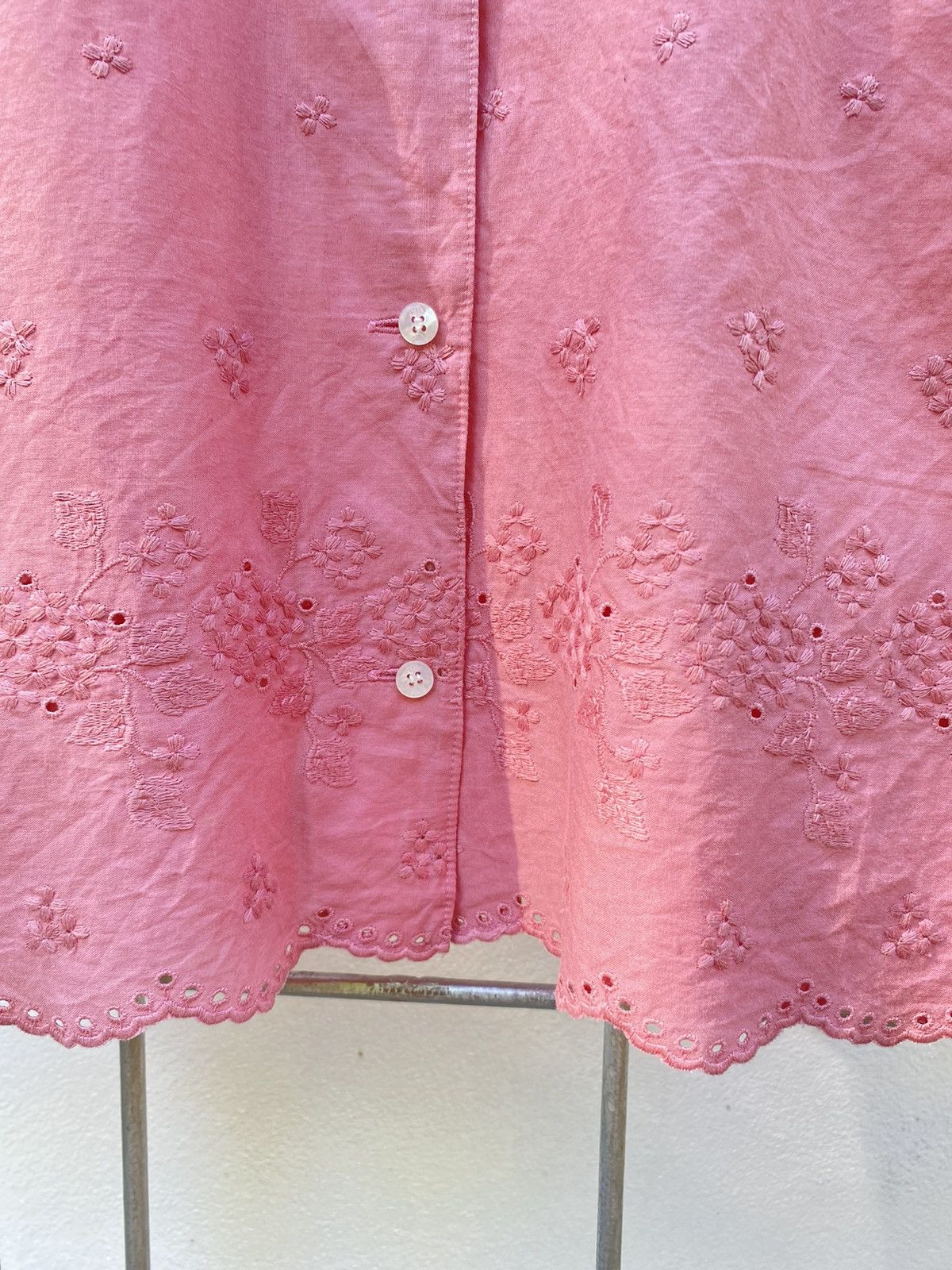 Nina Ricci Nina Ricci Pink Floral Short Sleeve Shirt Size ONE SIZE - 18 Thumbnail