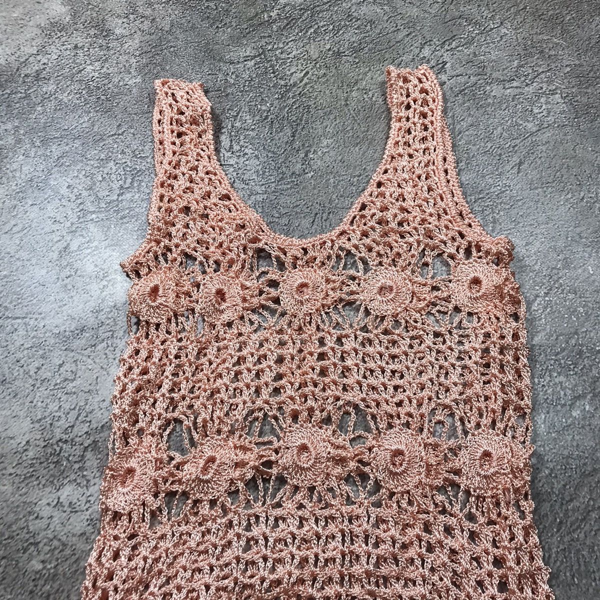 Vintage Vintage Y2K Knit Tank Top Crochet Grunge Oversized Washed M Size M / US 6-8 / IT 42-44 - 2 Thumbnail